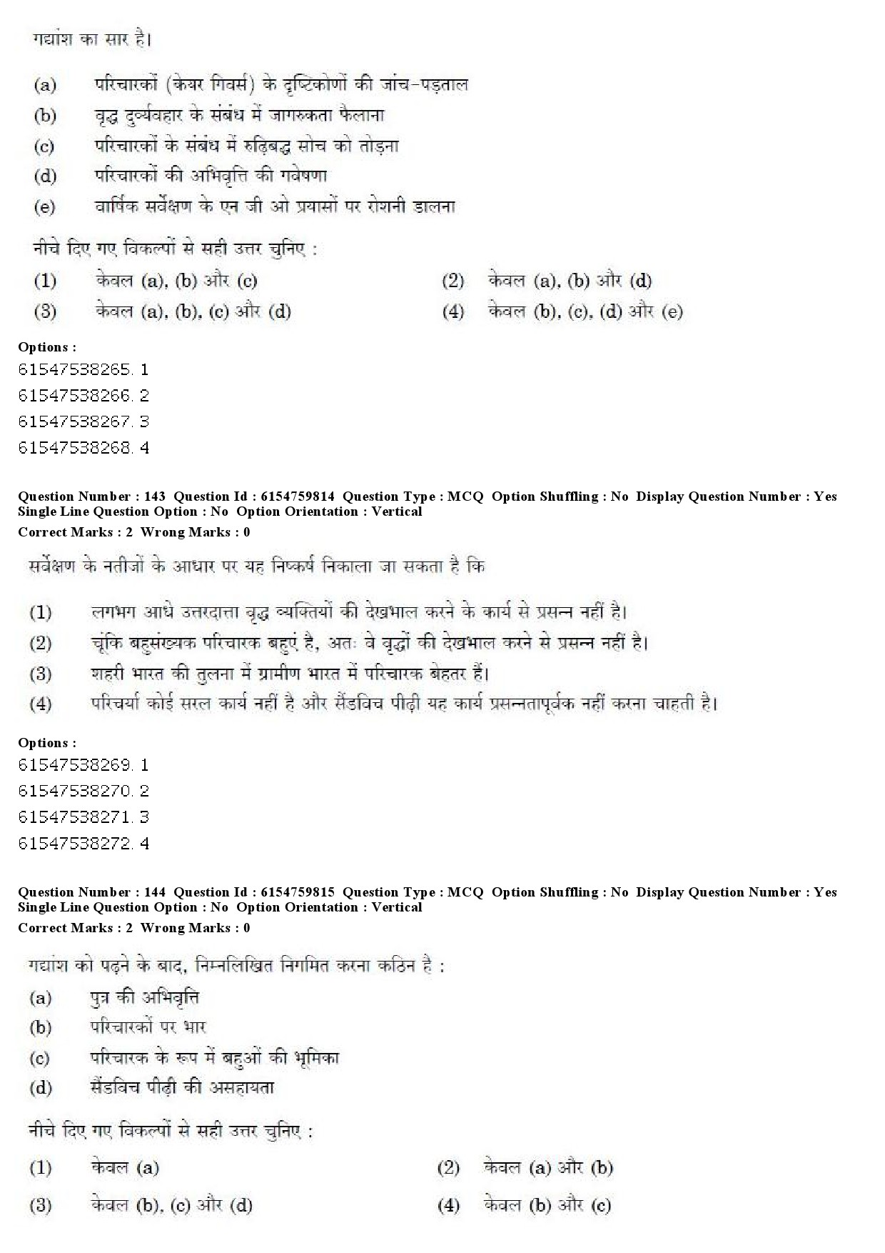 UGC NET Social Work Question Paper December 2019 140