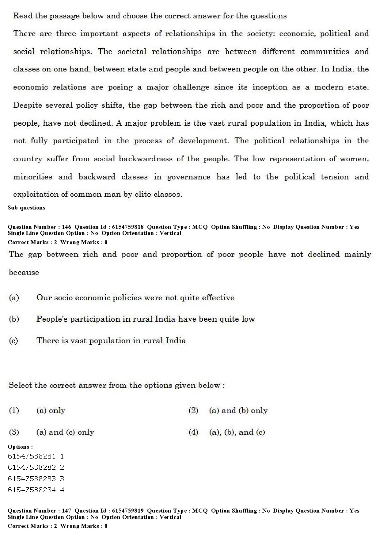 UGC NET Social Work Question Paper December 2019 142