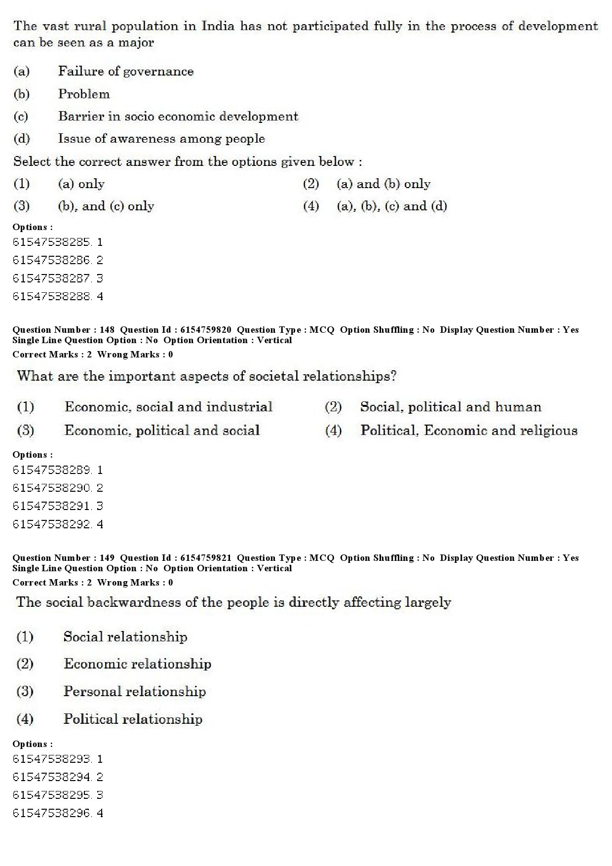 UGC NET Social Work Question Paper December 2019 143