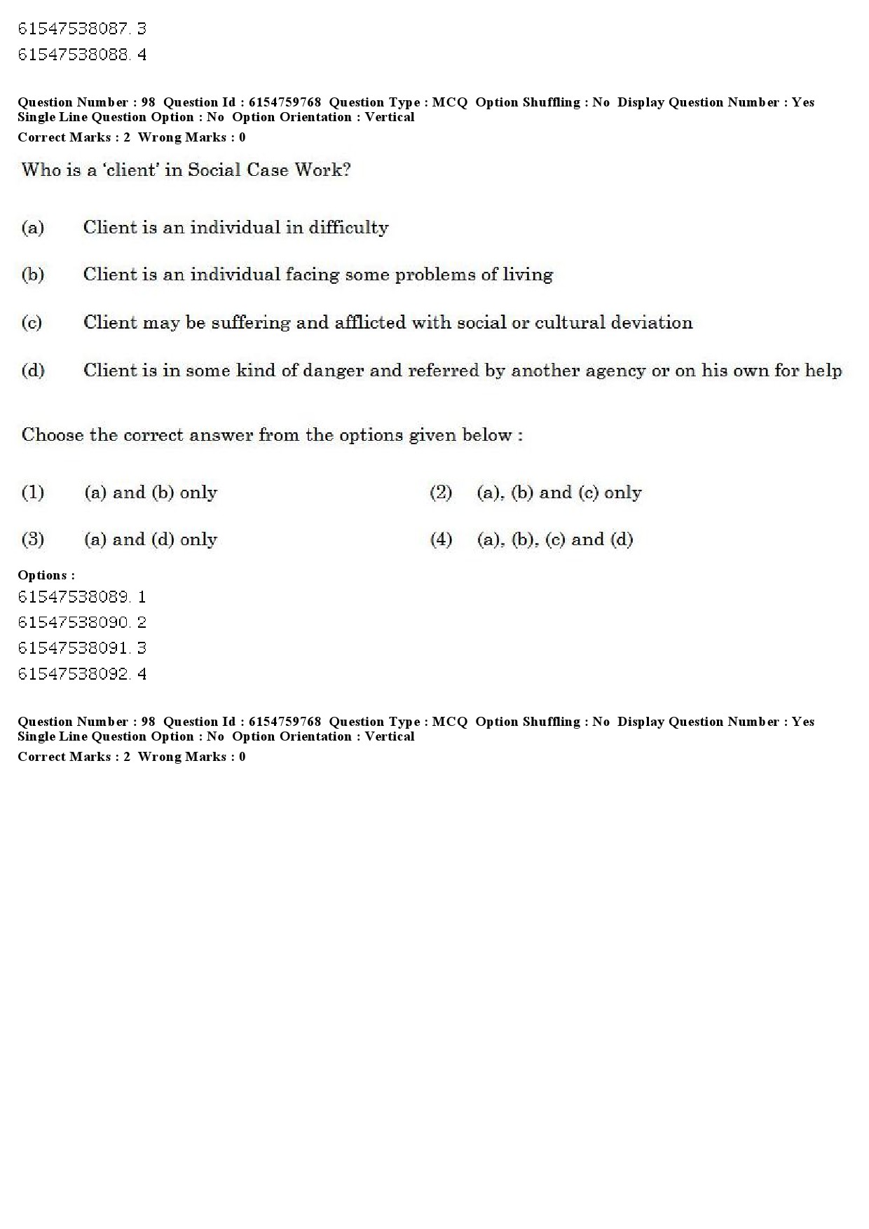 UGC NET Social Work Question Paper December 2019 78