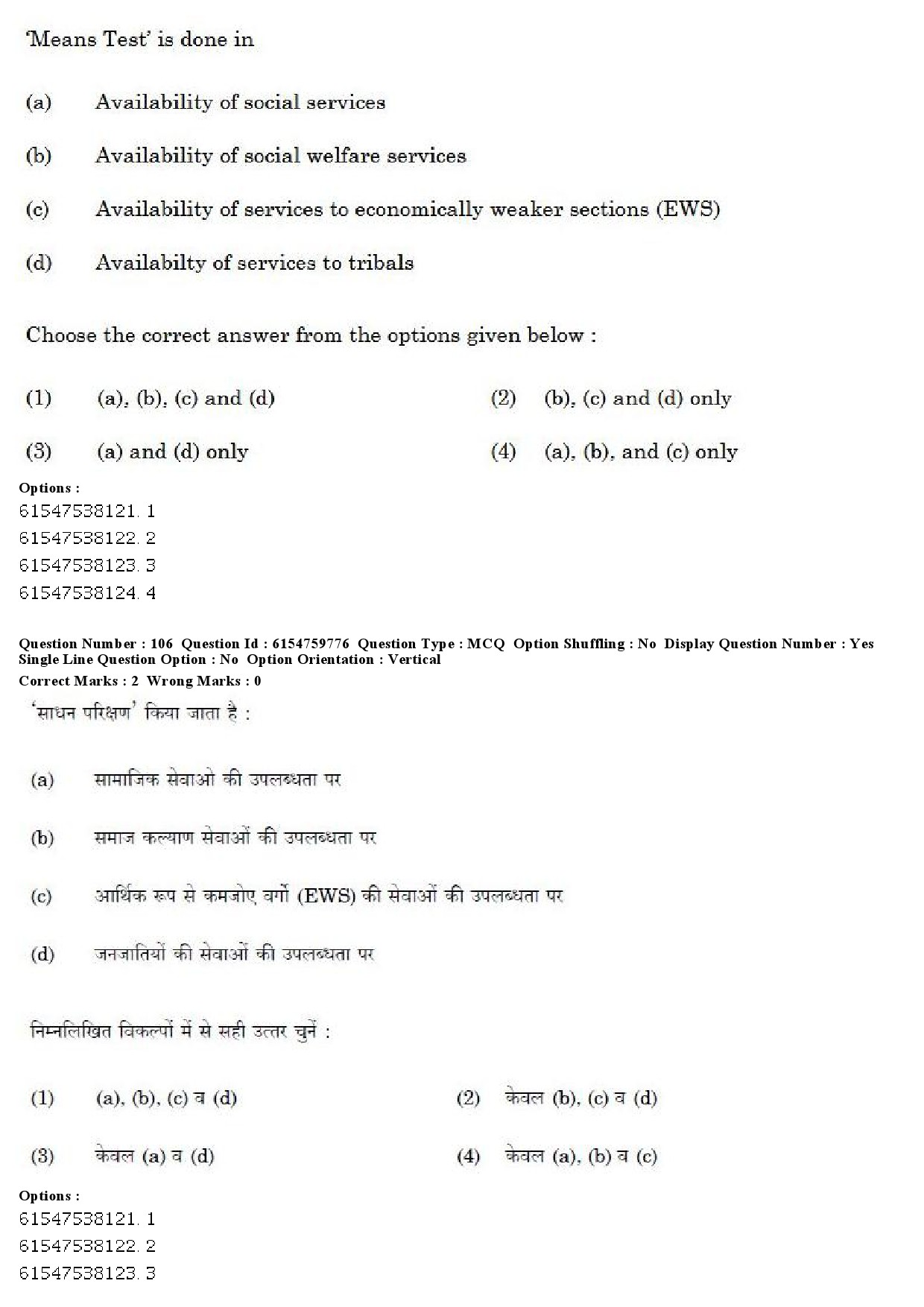 UGC NET Social Work Question Paper December 2019 89