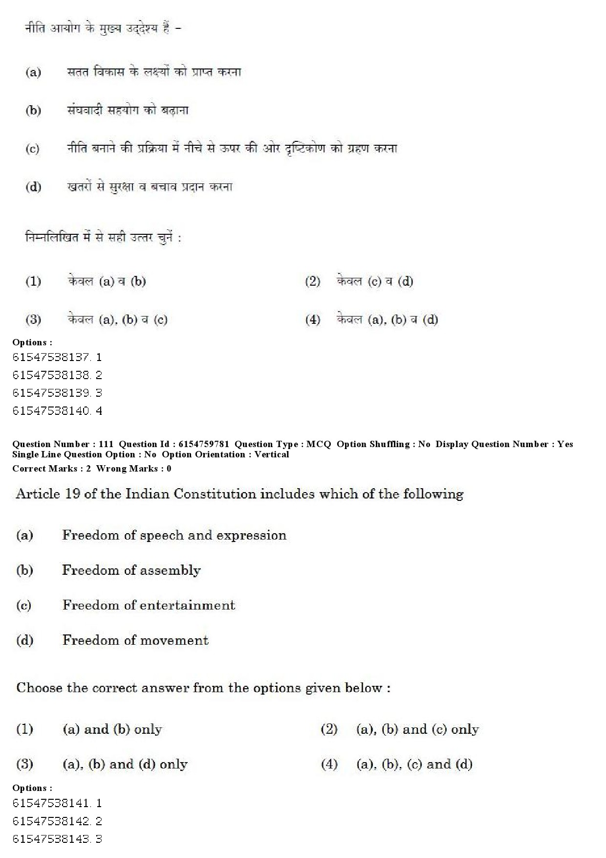 UGC NET Social Work Question Paper December 2019 95