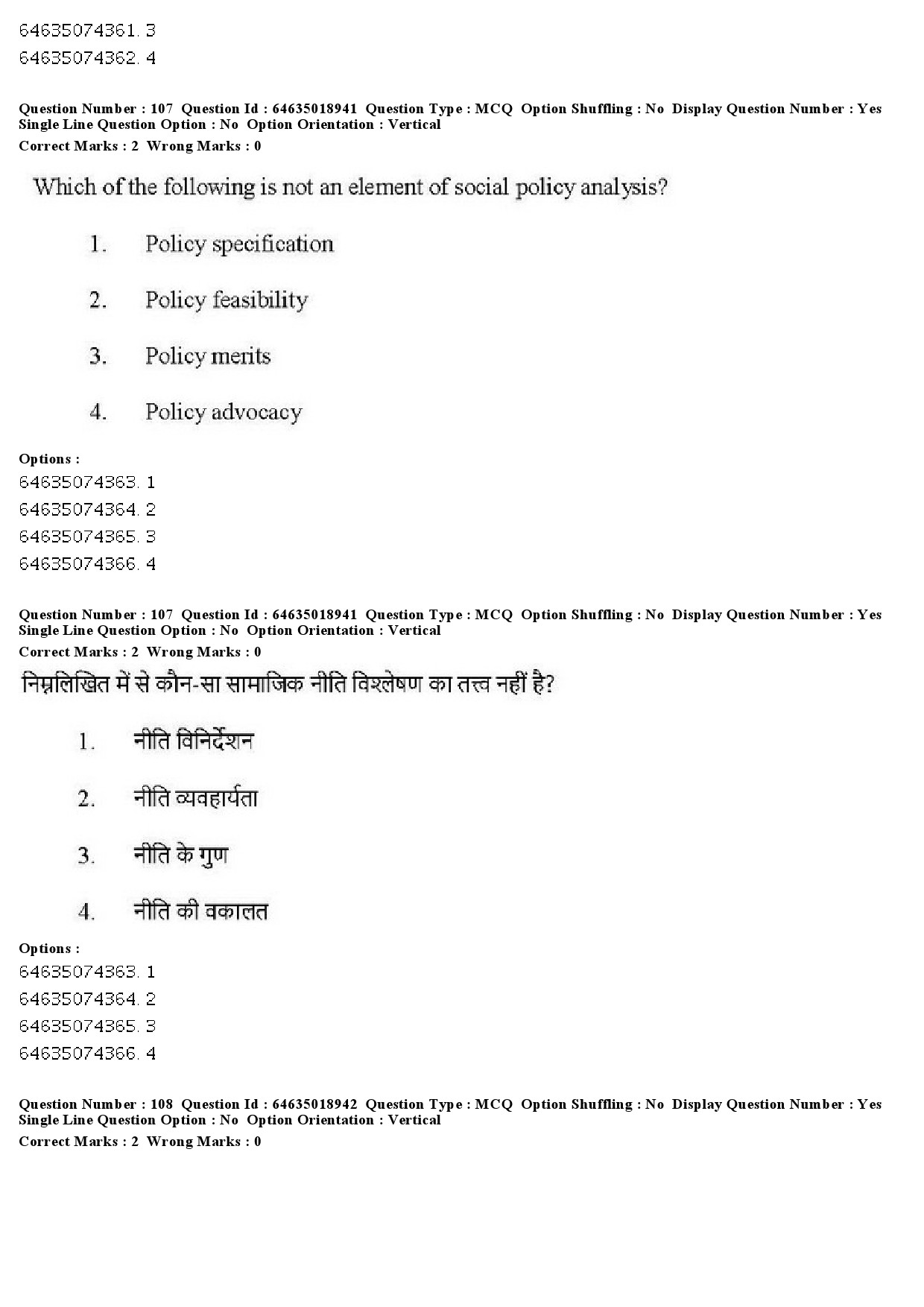 UGC NET Social Work Question Paper June 2019 101