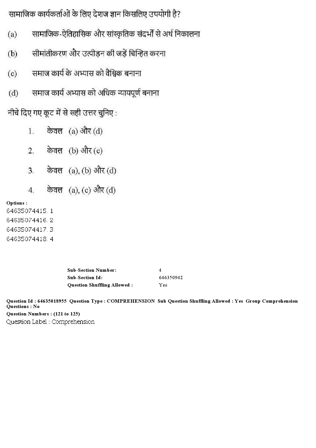 UGC NET Social Work Question Paper June 2019 115