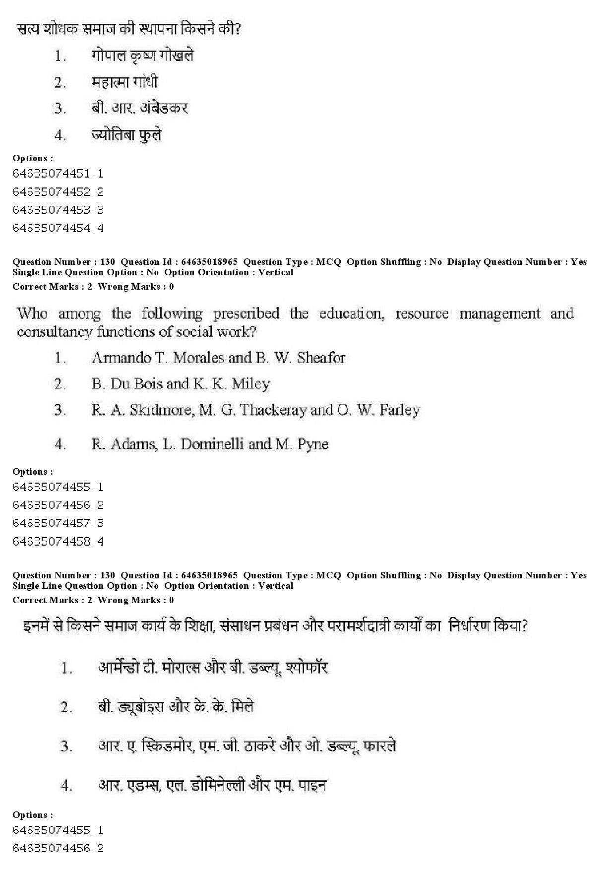 UGC NET Social Work Question Paper June 2019 127