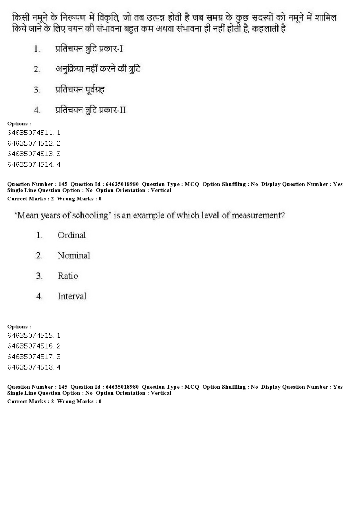 UGC NET Social Work Question Paper June 2019 142