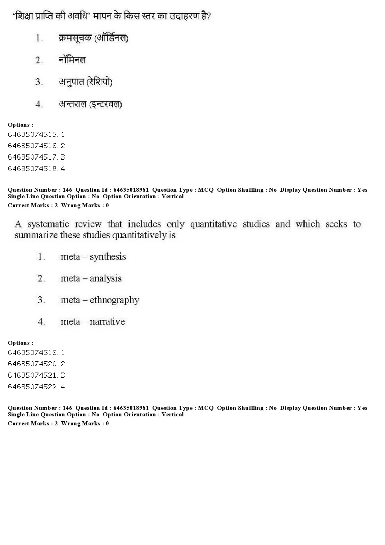 UGC NET Social Work Question Paper June 2019 143