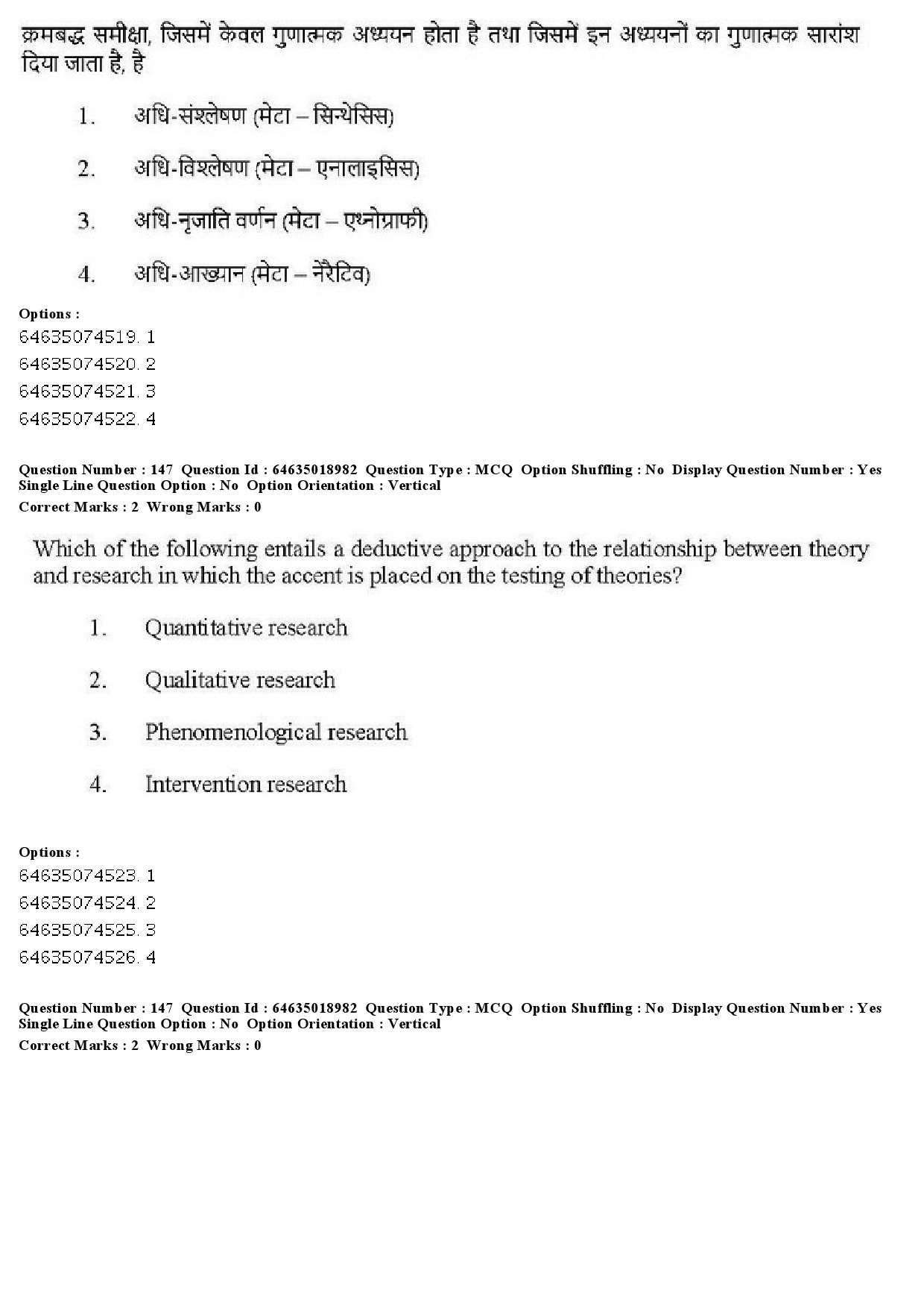 UGC NET Social Work Question Paper June 2019 144