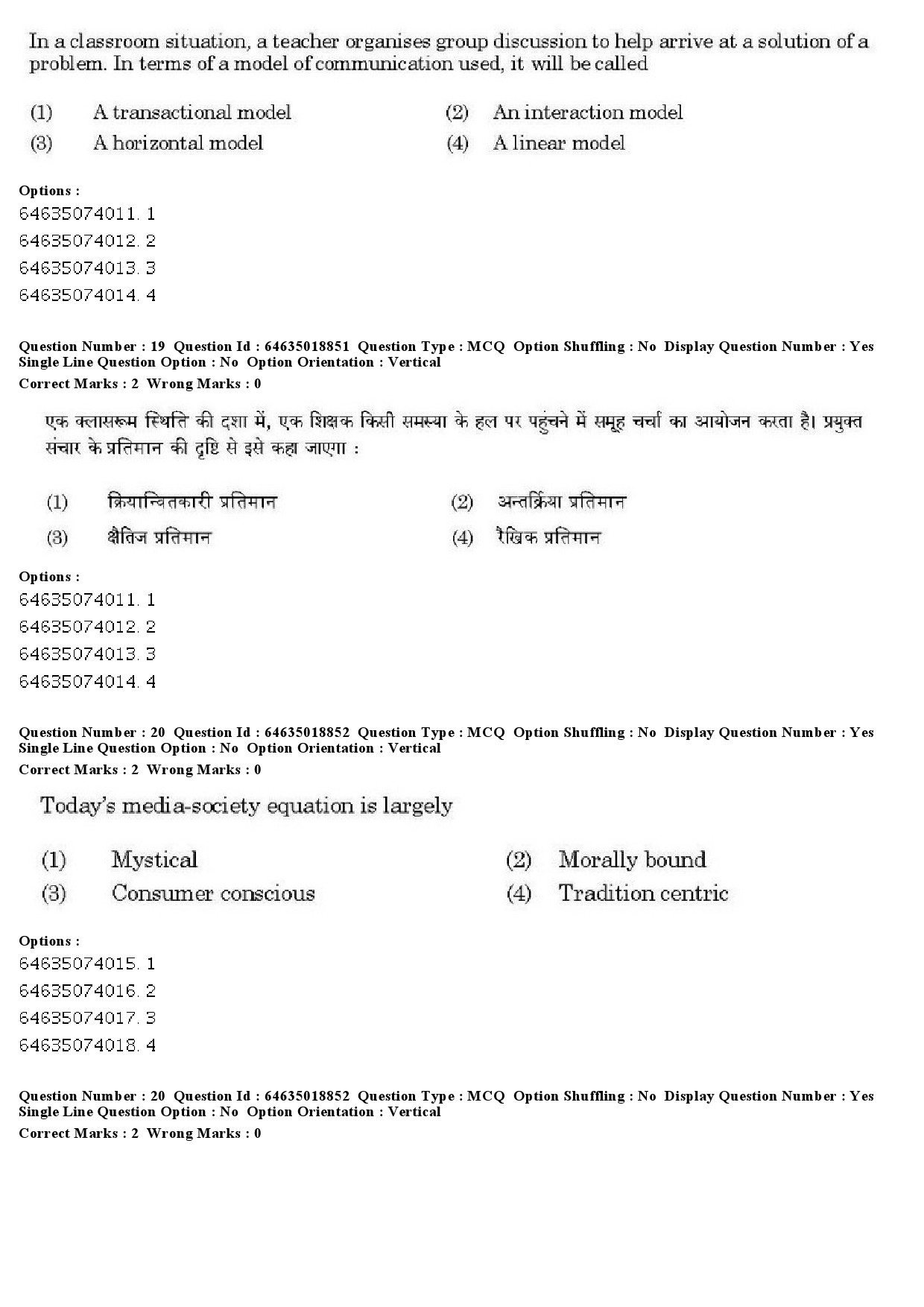 UGC NET Social Work Question Paper June 2019 18