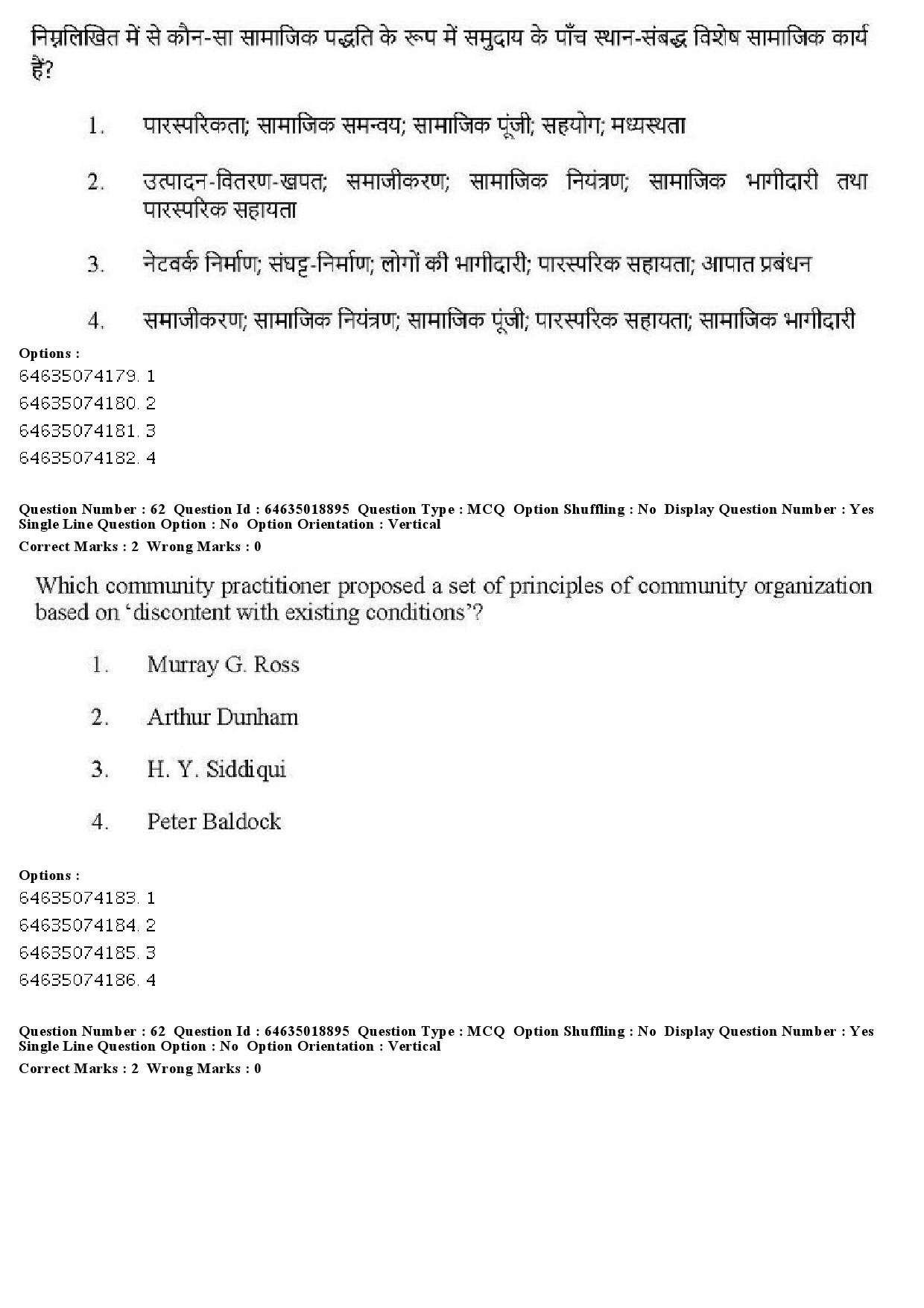 UGC NET Social Work Question Paper June 2019 54