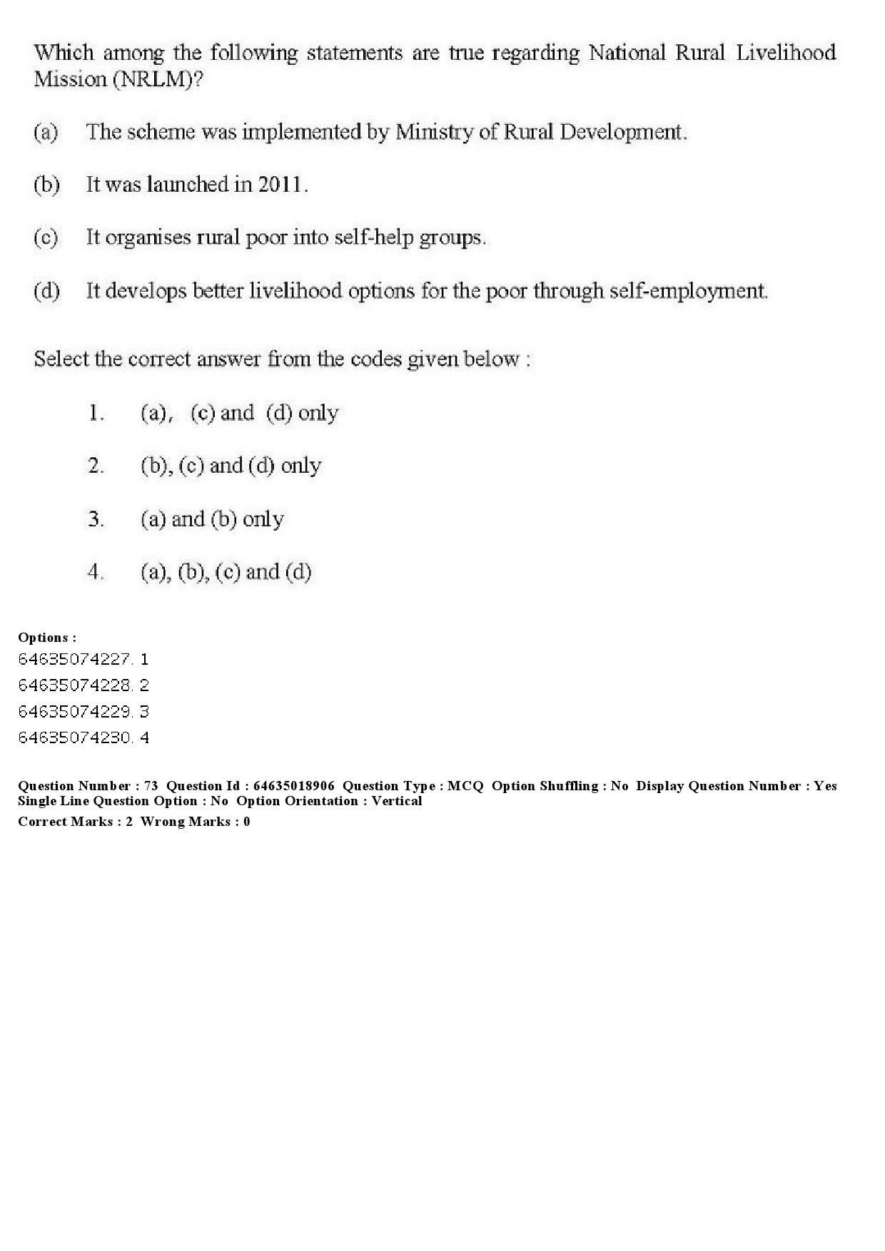 UGC NET Social Work Question Paper June 2019 65