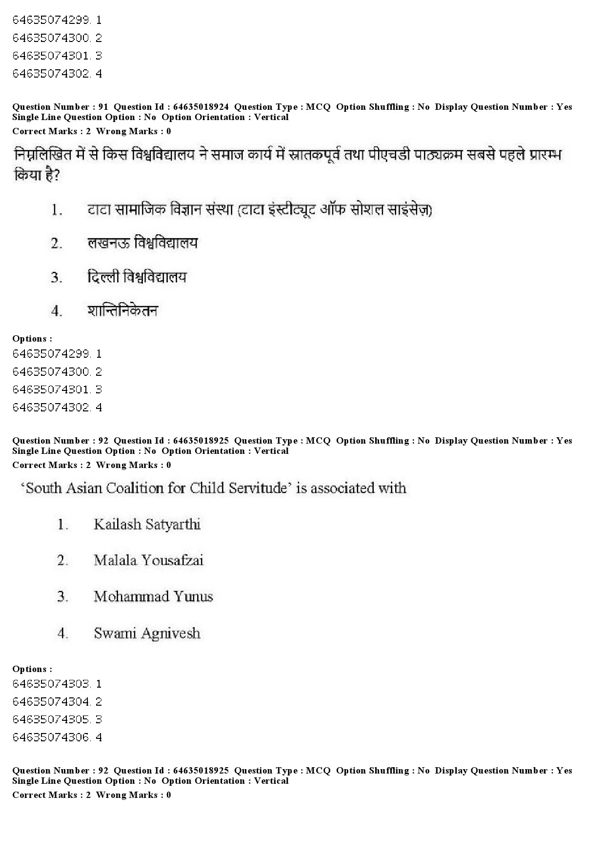 UGC NET Social Work Question Paper June 2019 84