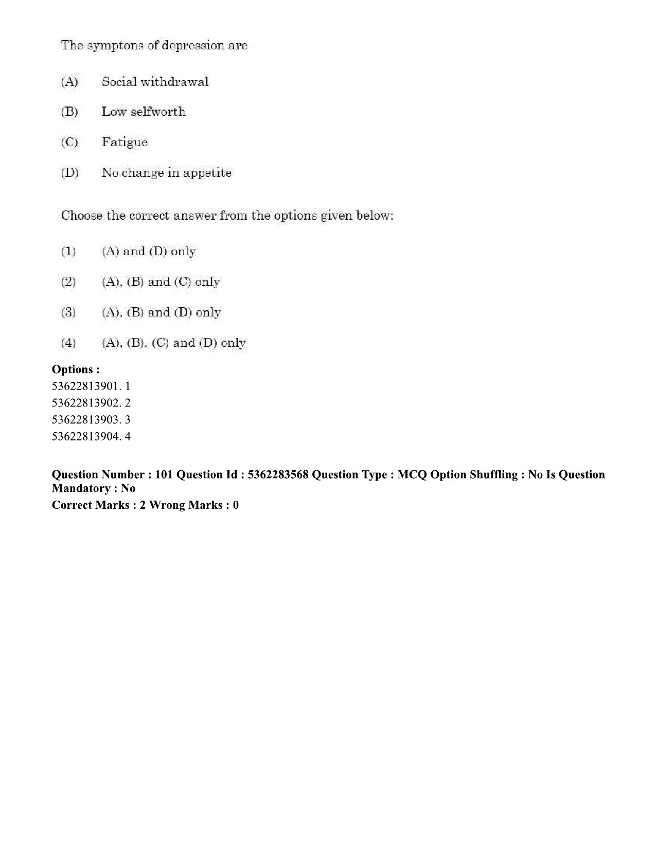 UGC NET Social Work Question Paper September 2020 104