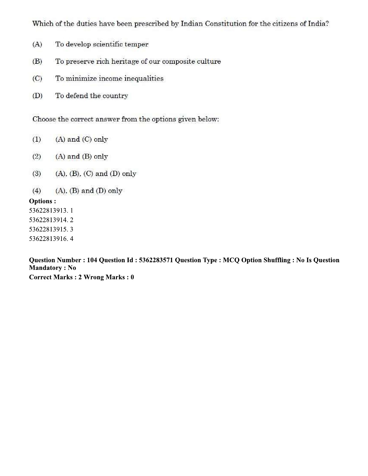 UGC NET Social Work Question Paper September 2020 110