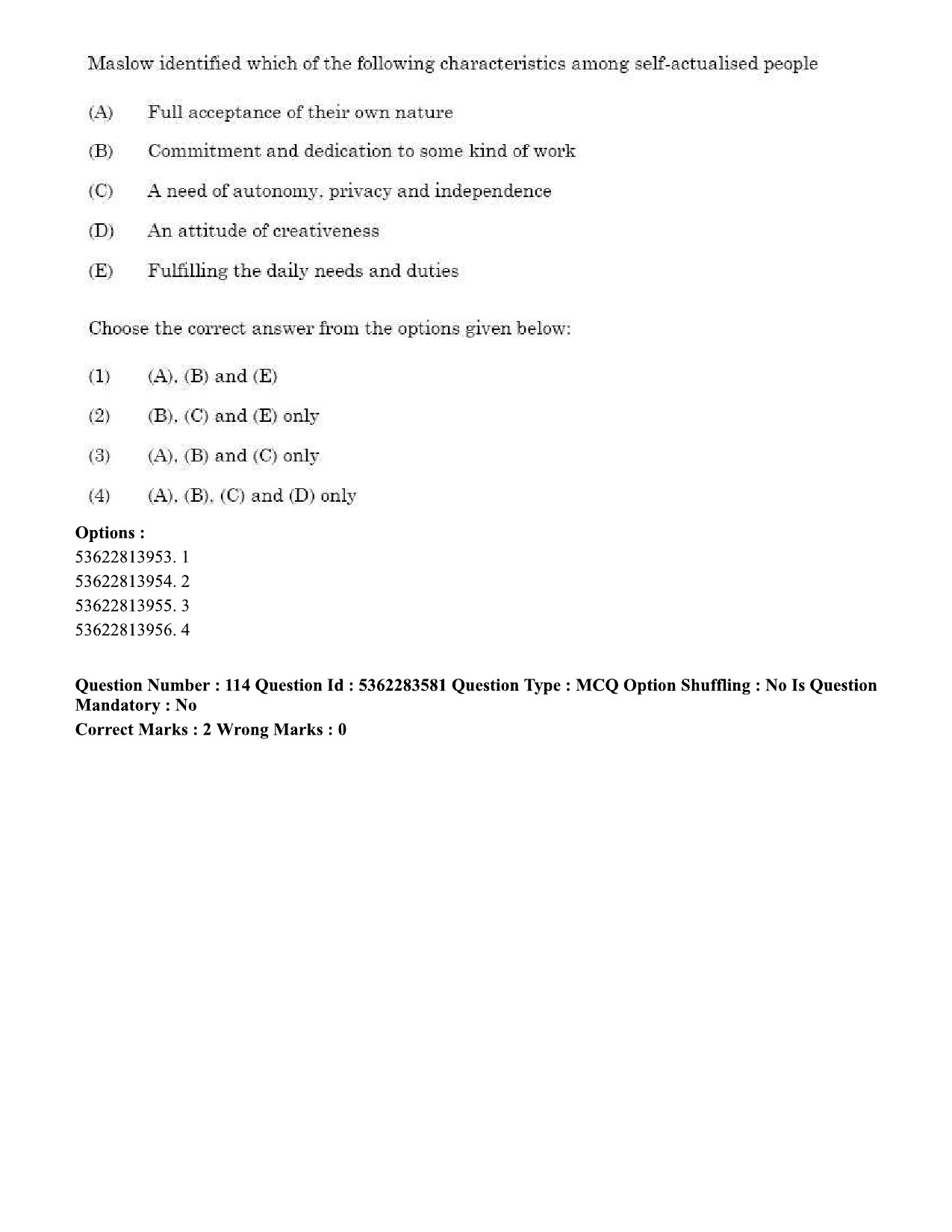 UGC NET Social Work Question Paper September 2020 123