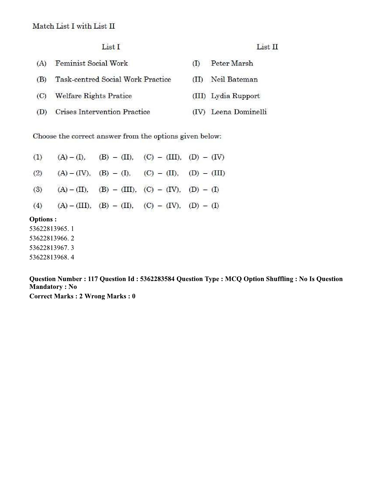 UGC NET Social Work Question Paper September 2020 129