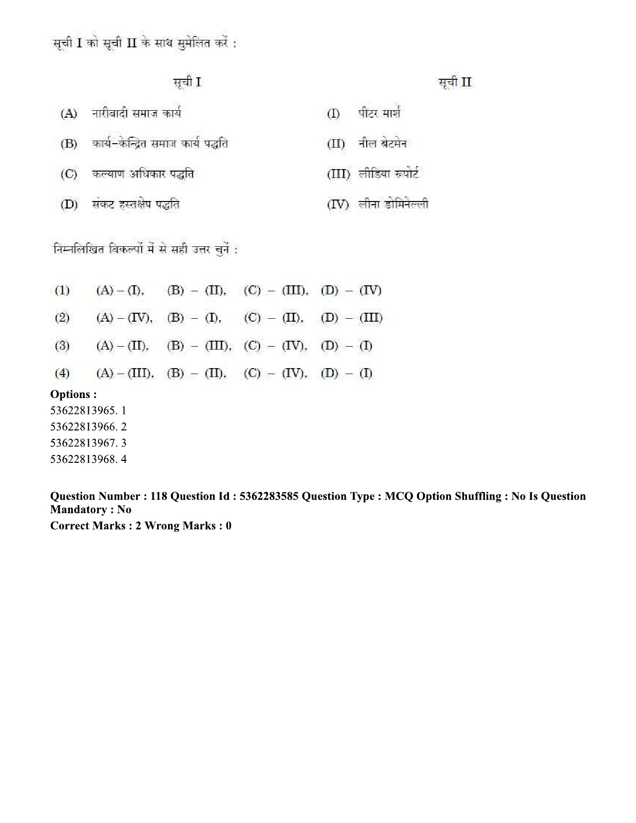 UGC NET Social Work Question Paper September 2020 130