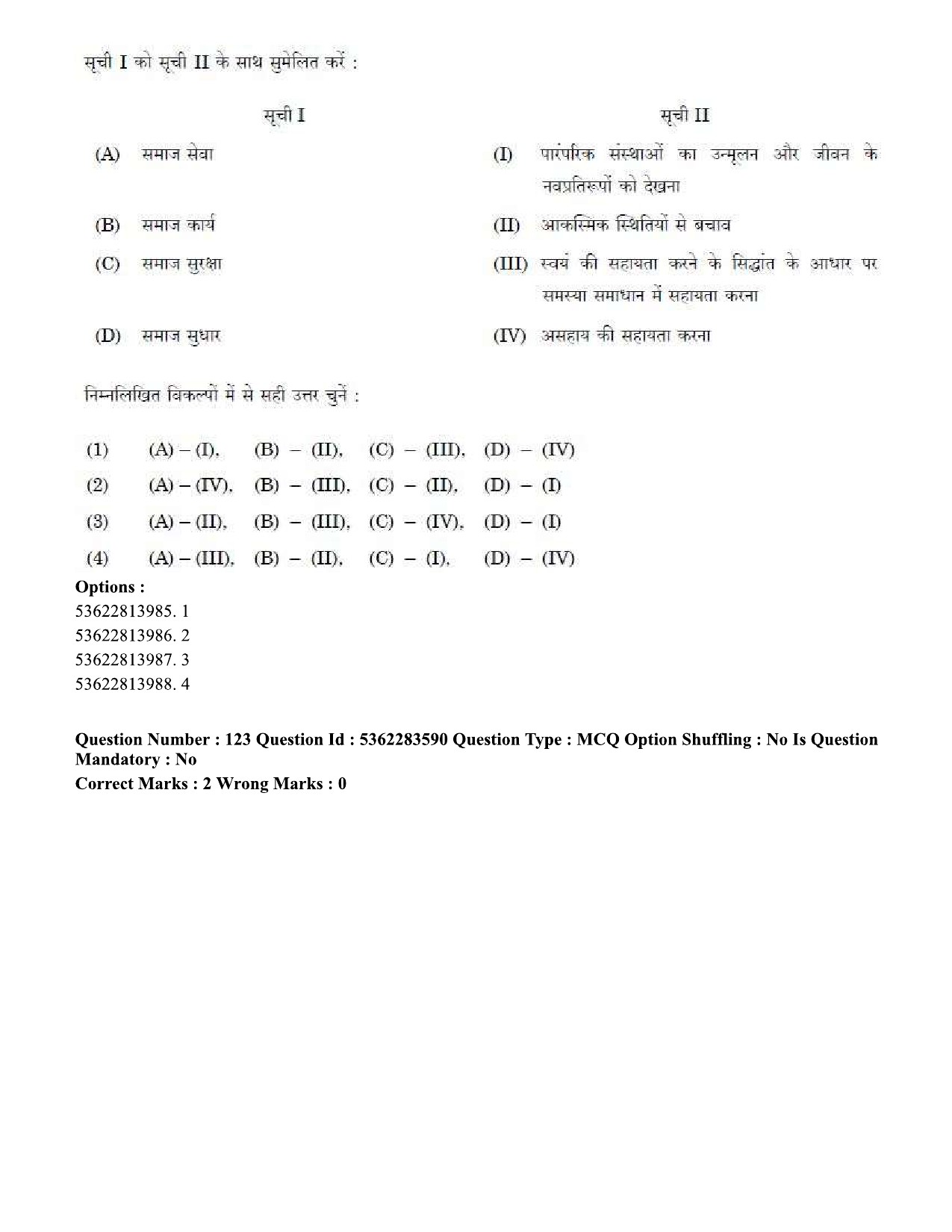 UGC NET Social Work Question Paper September 2020 140