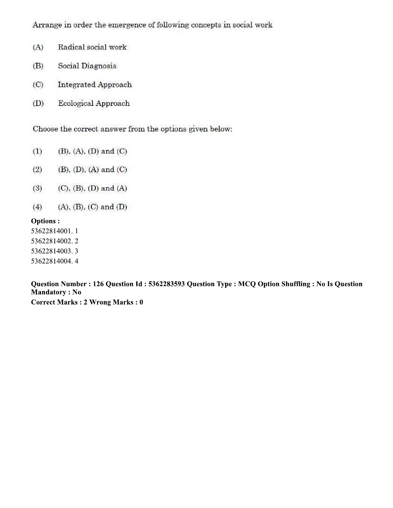 UGC NET Social Work Question Paper September 2020 147