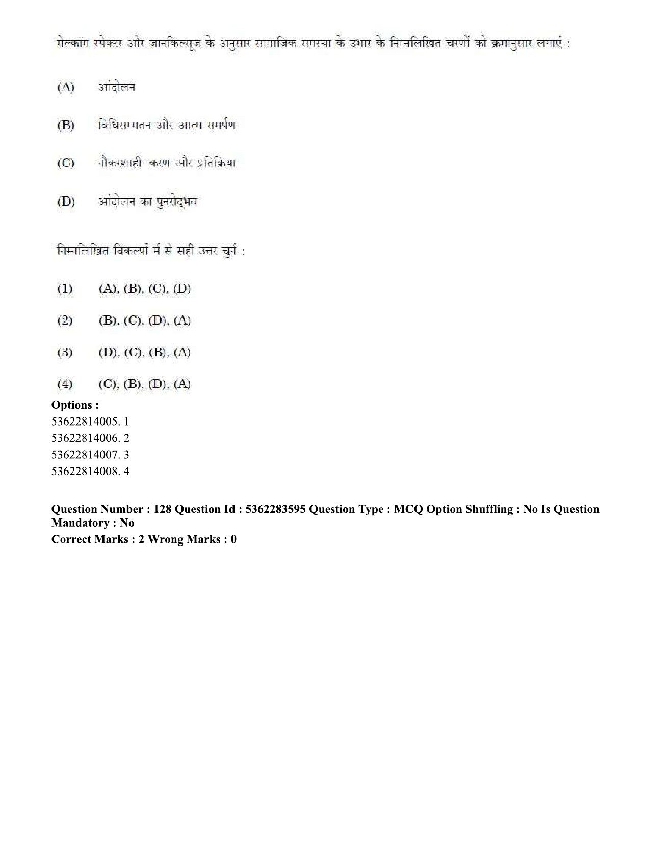 UGC NET Social Work Question Paper September 2020 150