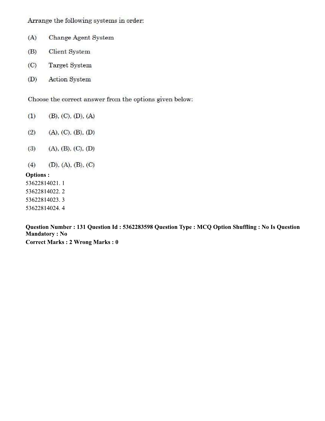 UGC NET Social Work Question Paper September 2020 156