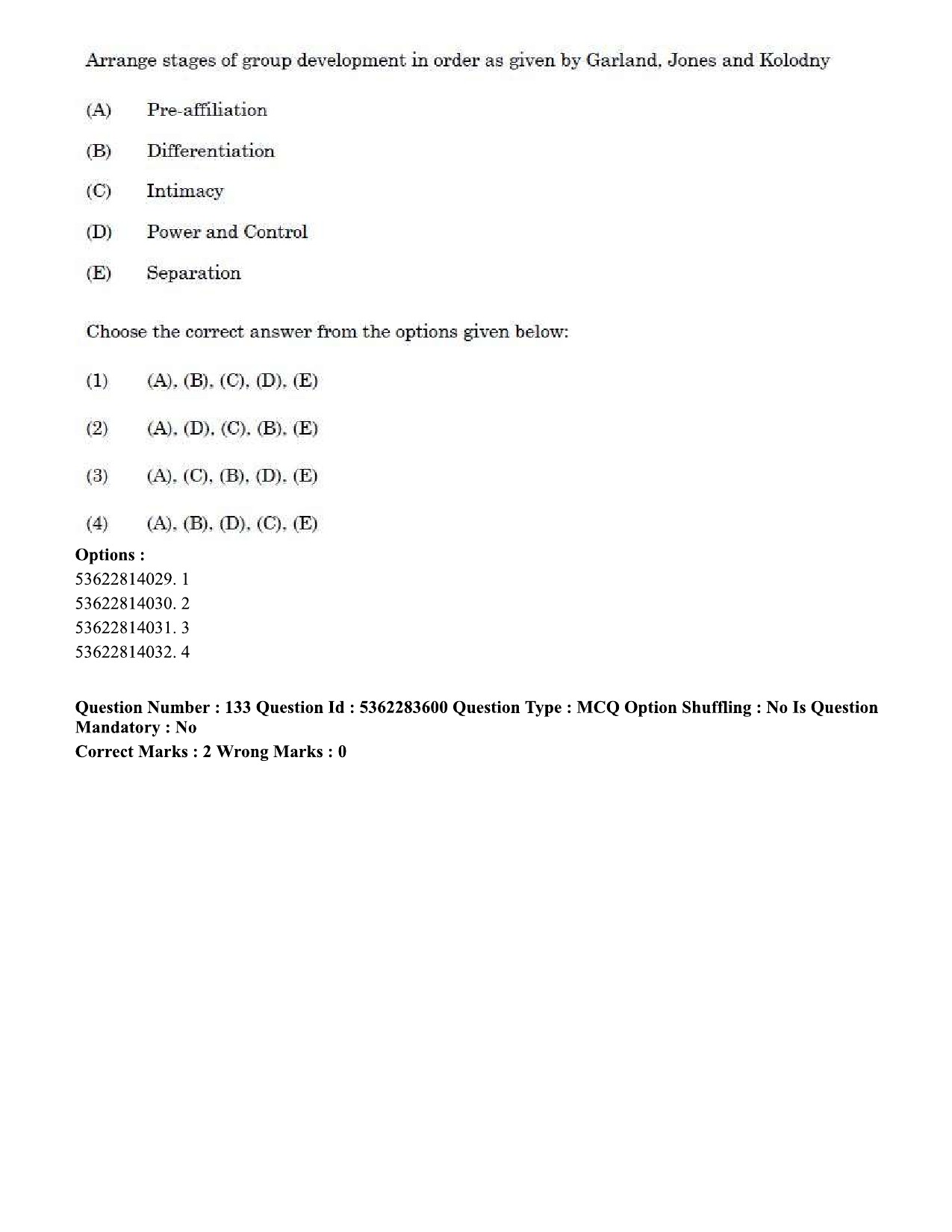 UGC NET Social Work Question Paper September 2020 160