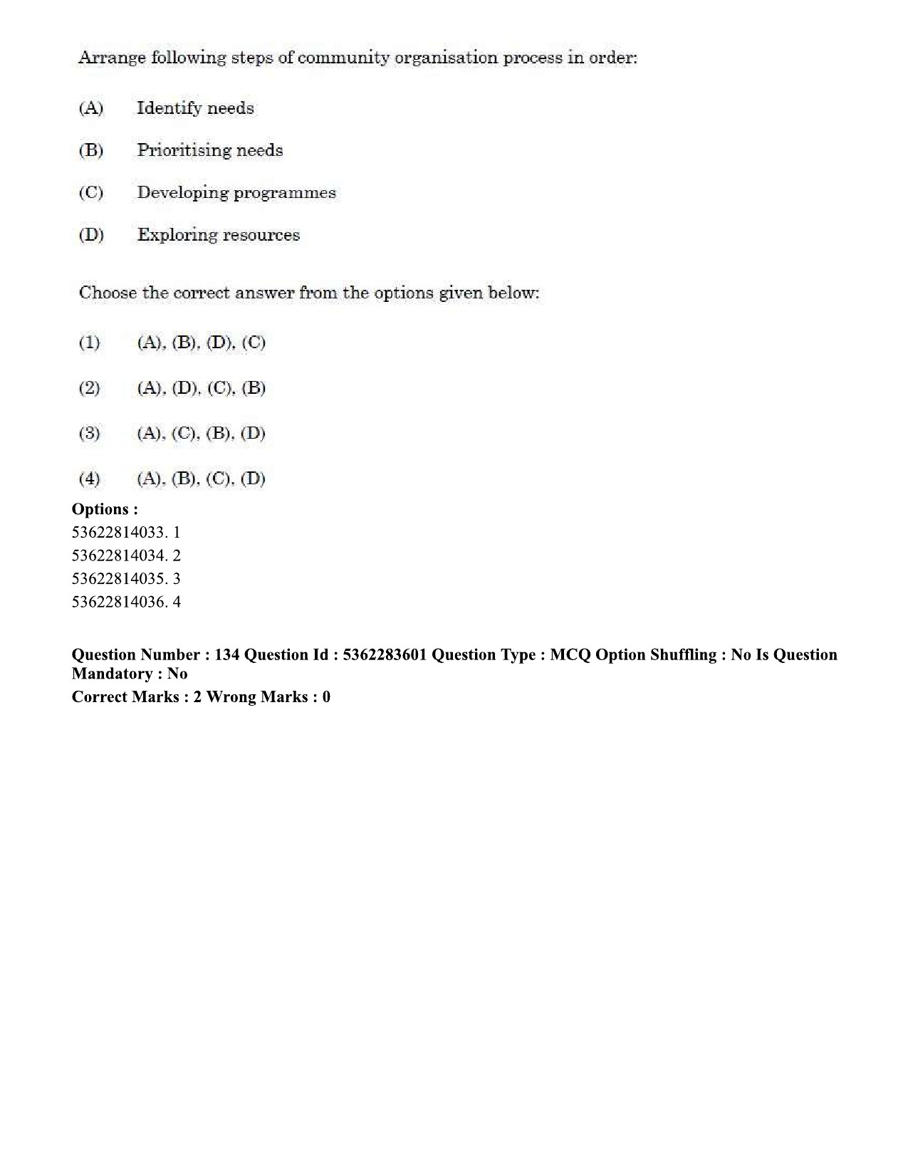 UGC NET Social Work Question Paper September 2020 162