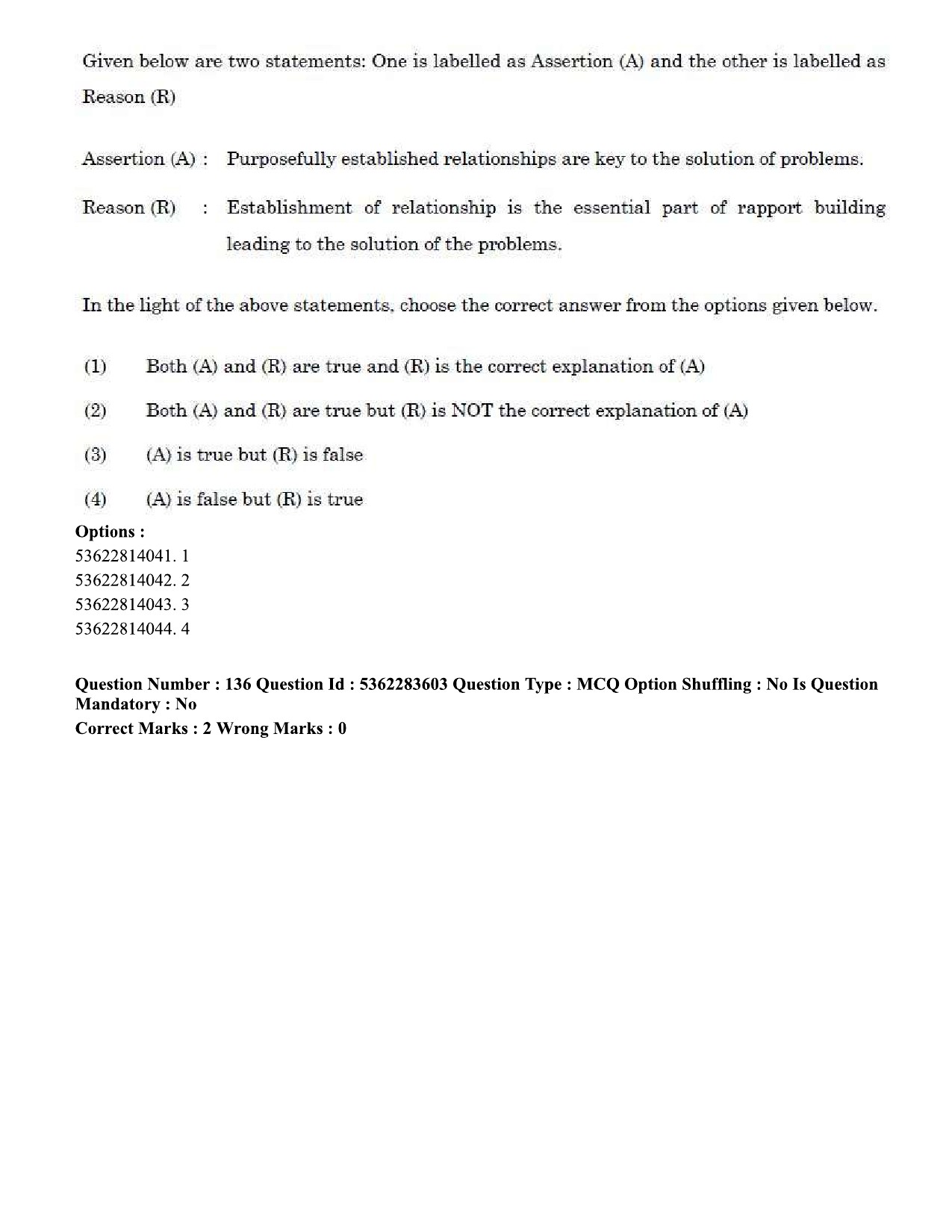 UGC NET Social Work Question Paper September 2020 166