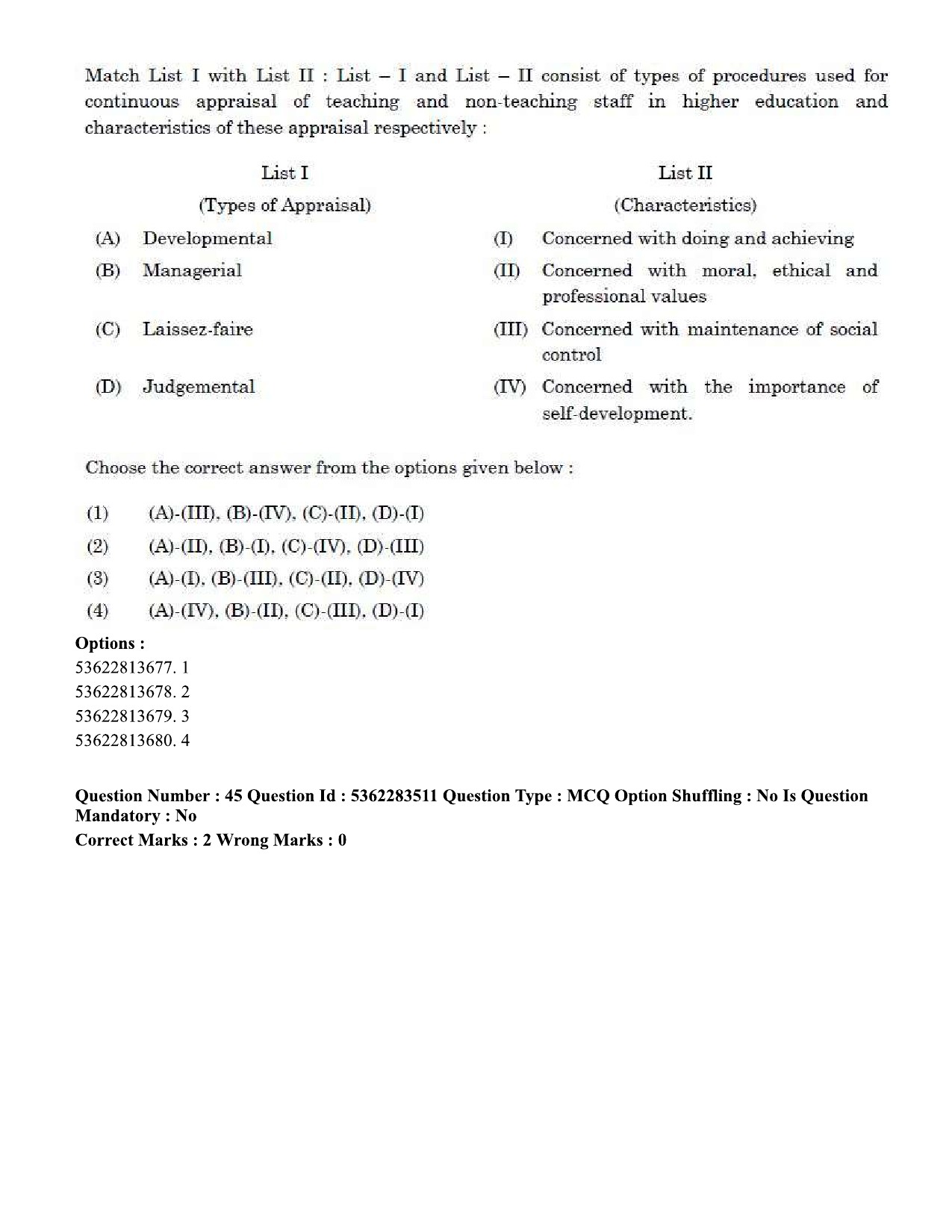 UGC NET Social Work Question Paper September 2020 51