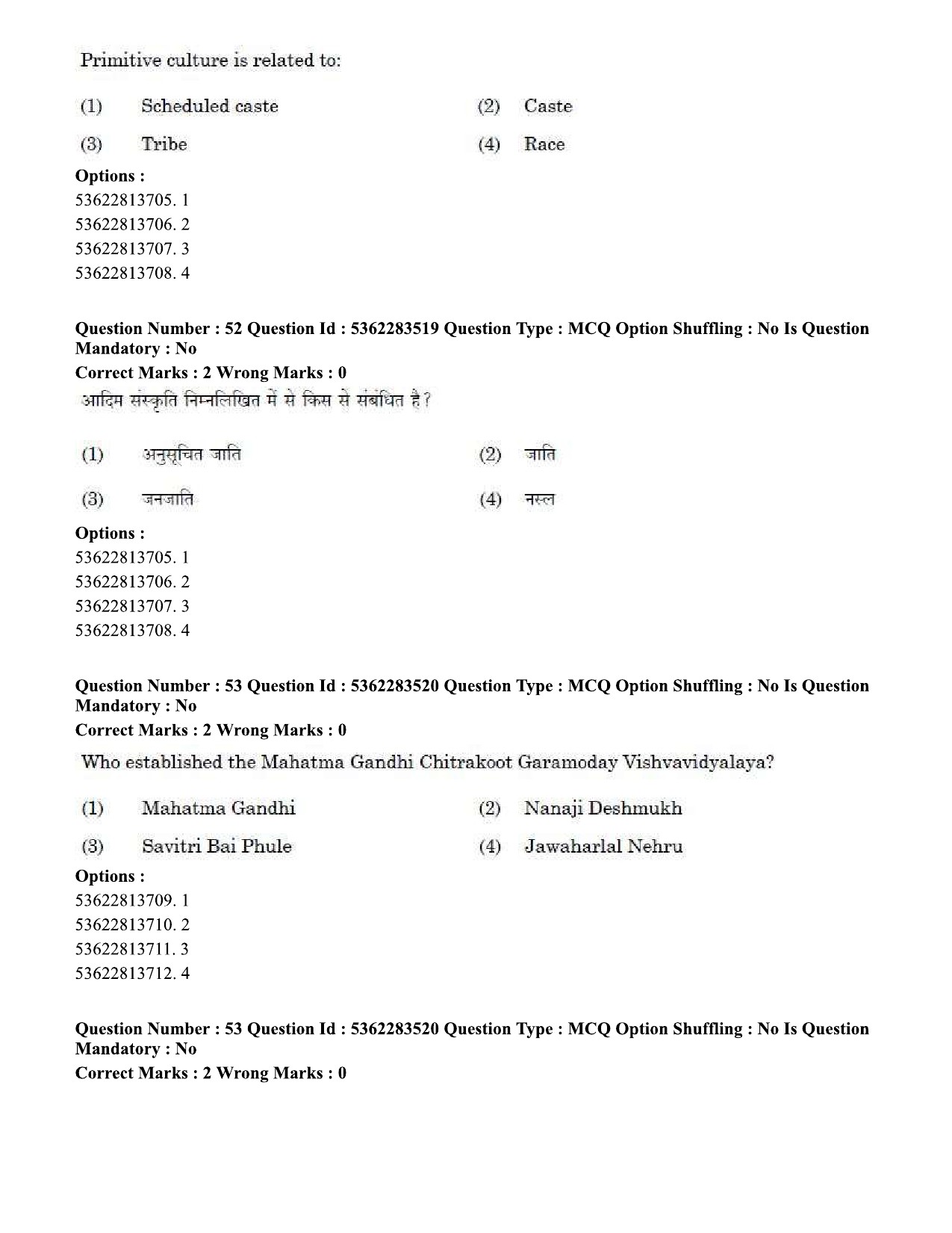 UGC NET Social Work Question Paper September 2020 58