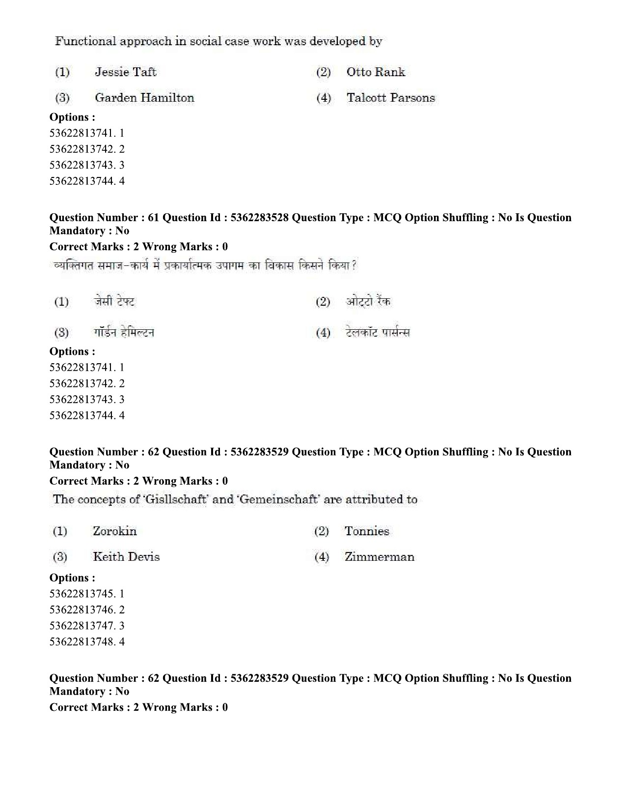 UGC NET Social Work Question Paper September 2020 64