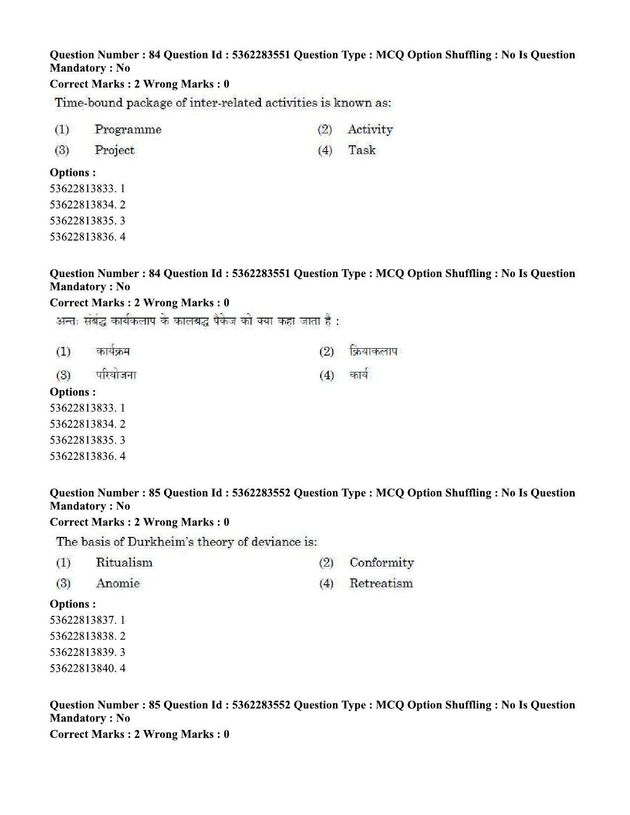 UGC NET Social Work Question Paper September 2020 79