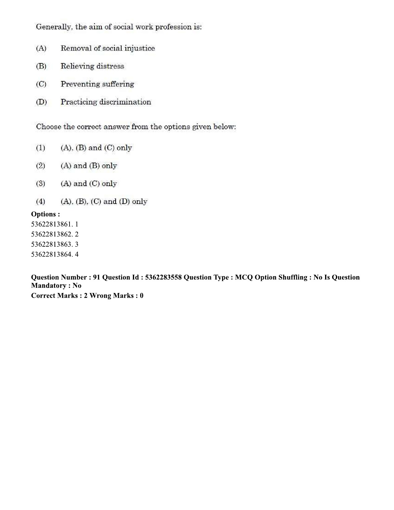 UGC NET Social Work Question Paper September 2020 84