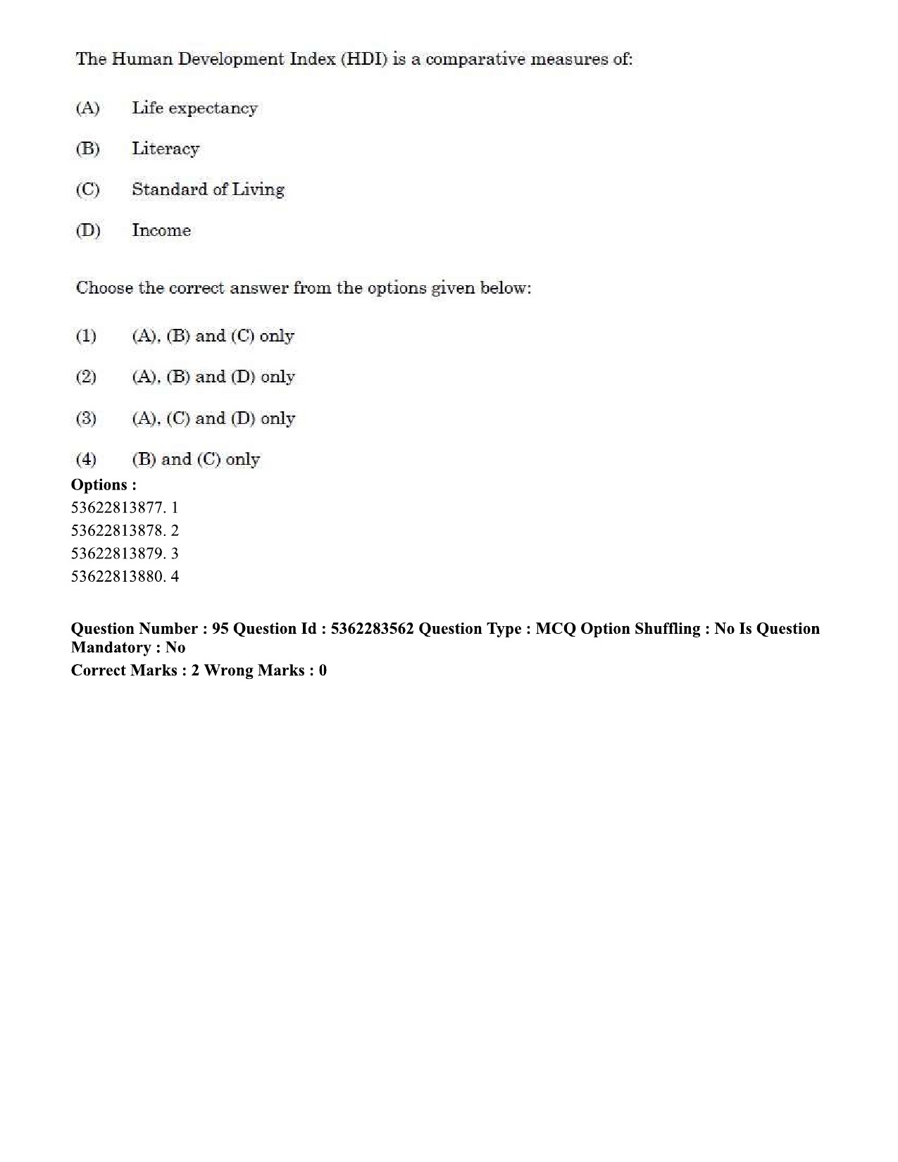 UGC NET Social Work Question Paper September 2020 92