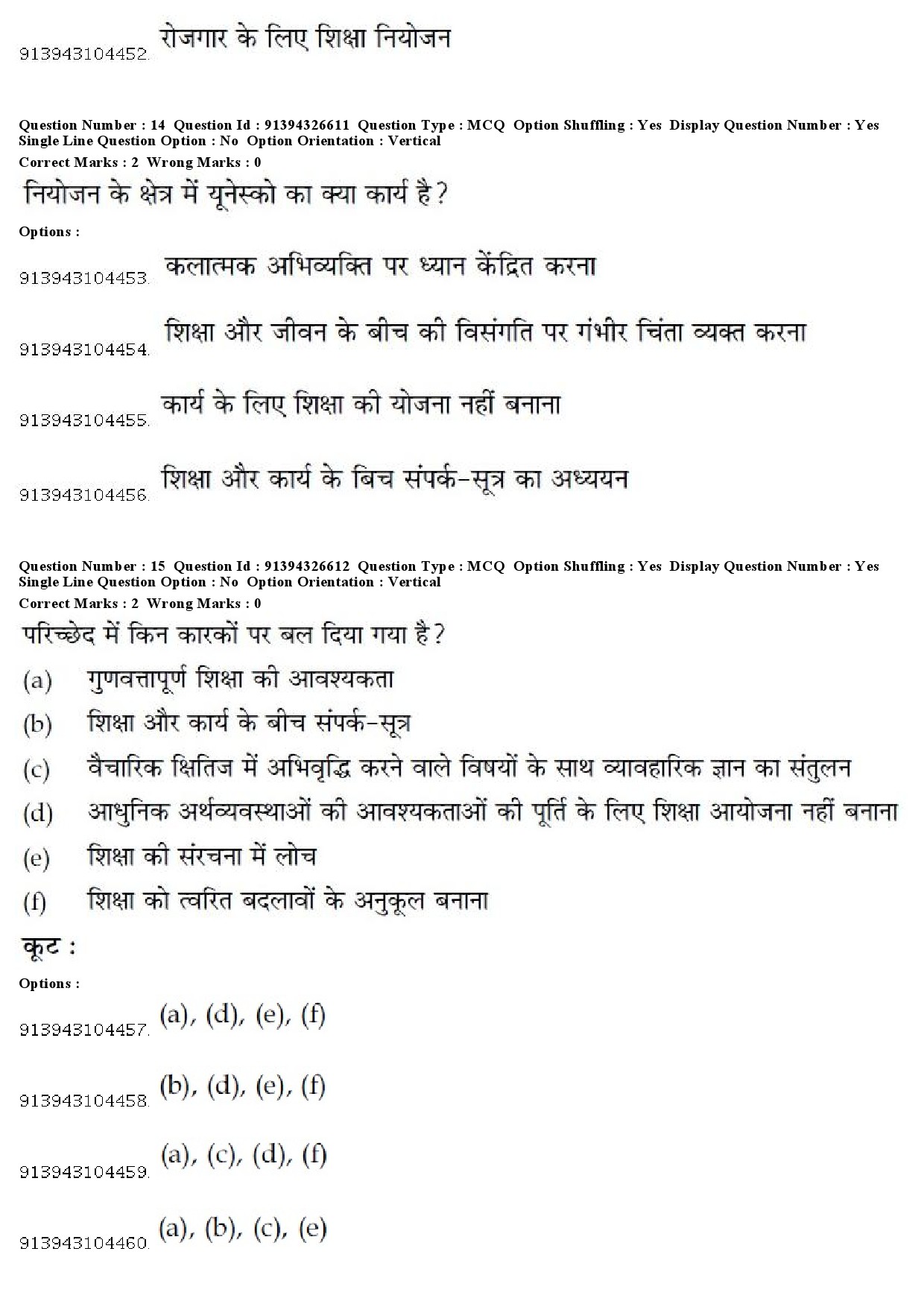 UGC NET Sociology Question Paper December 2018 15