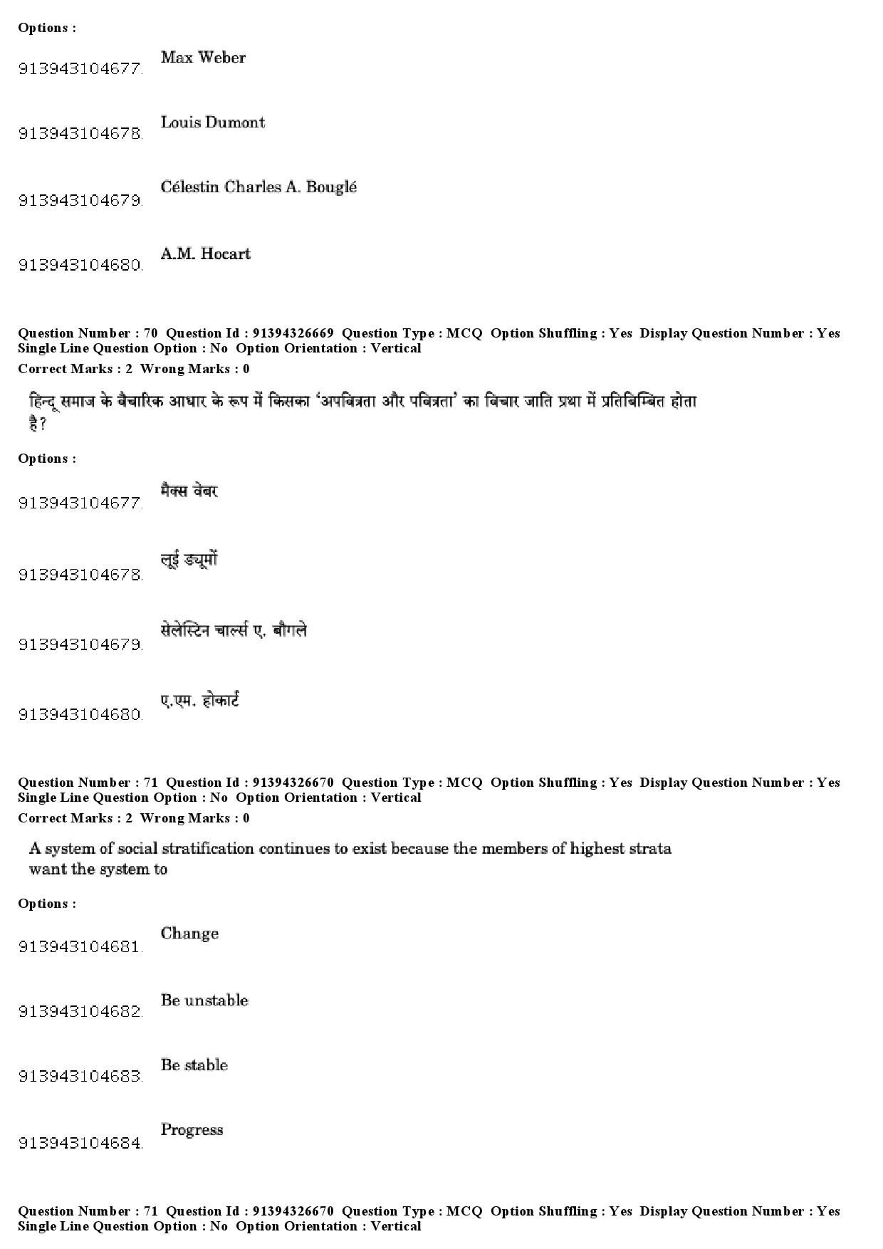 UGC NET Sociology Question Paper December 2018 63