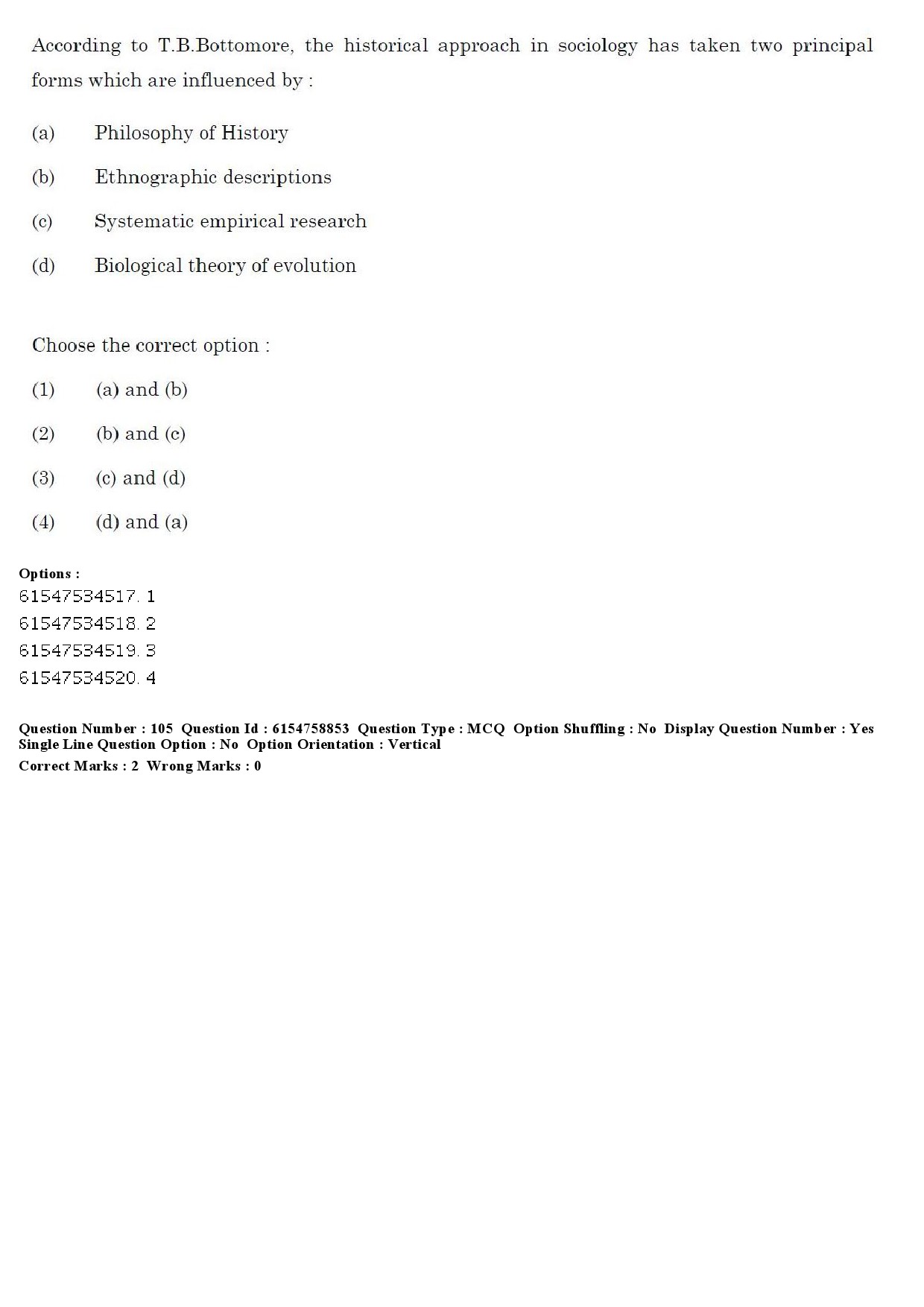 UGC NET Sociology Question Paper December 2019 100