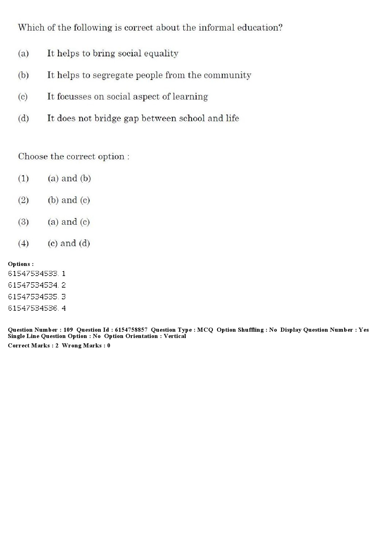 UGC NET Sociology Question Paper December 2019 108