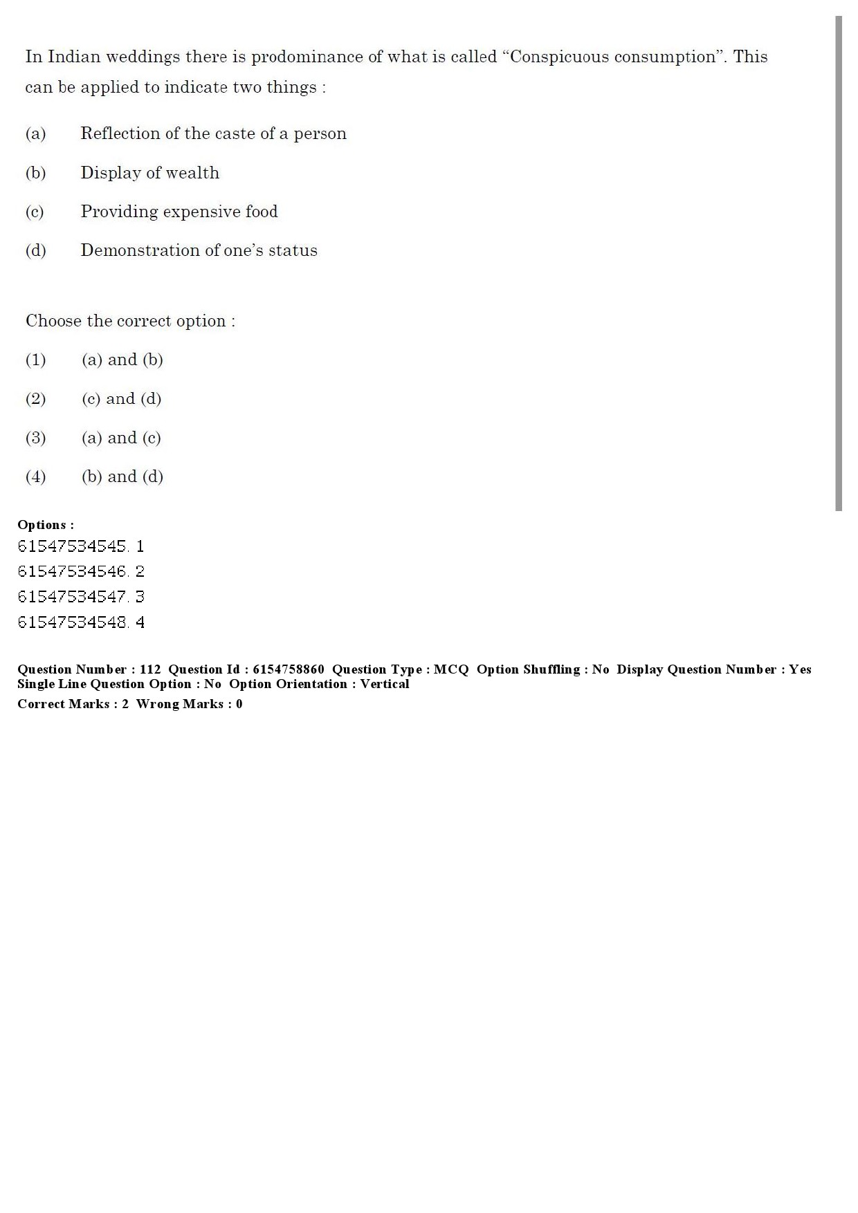 UGC NET Sociology Question Paper December 2019 114