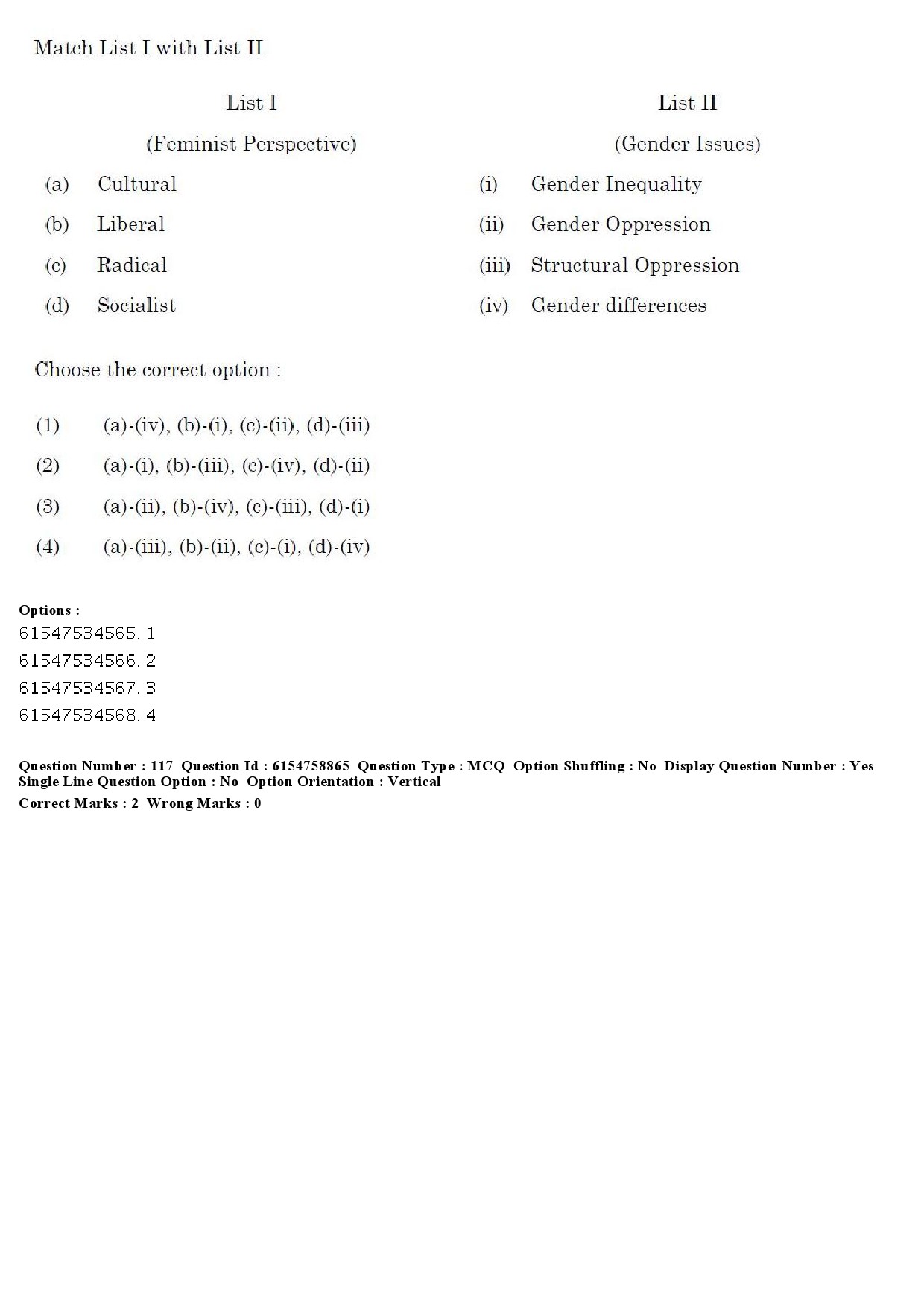 UGC NET Sociology Question Paper December 2019 124