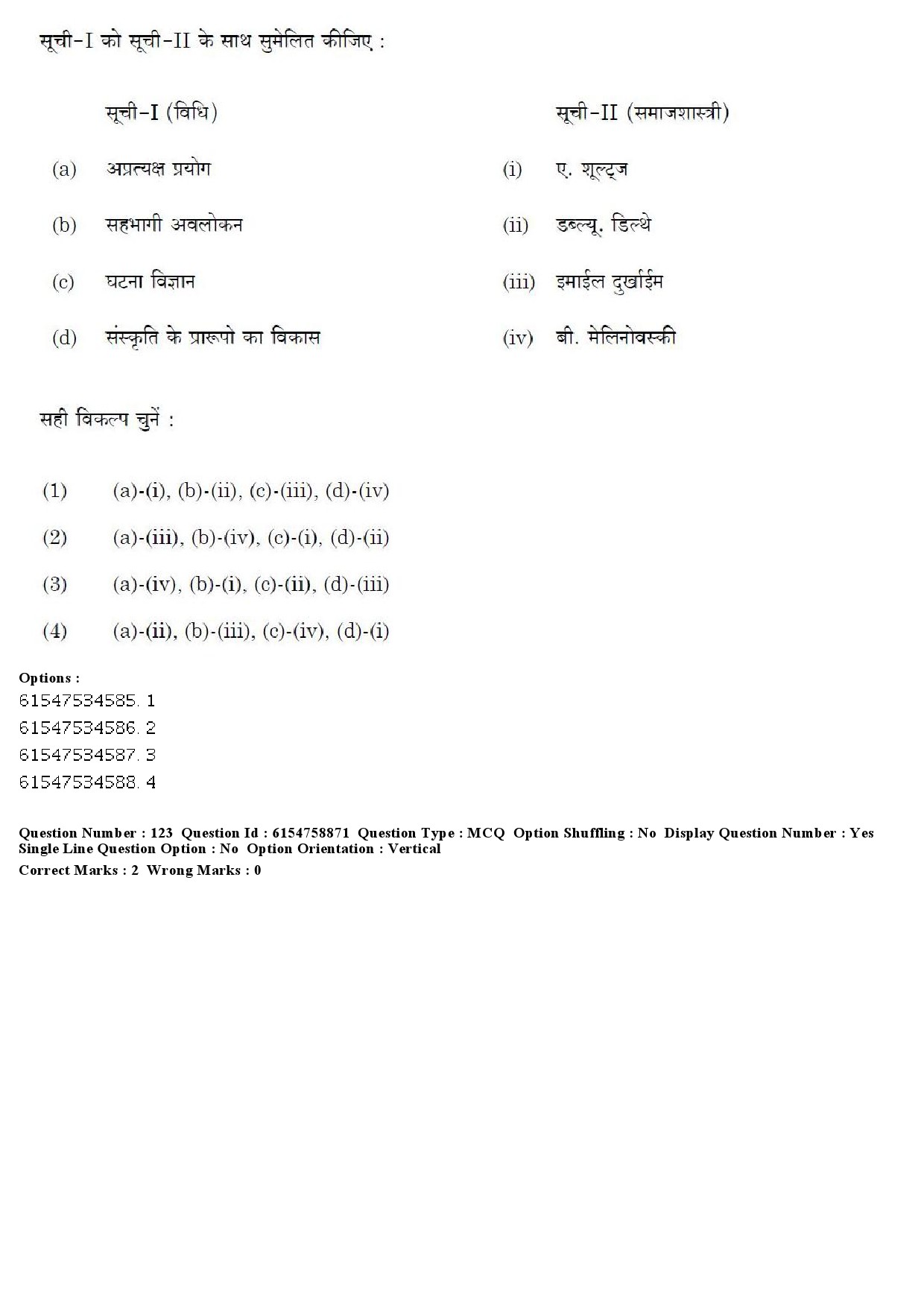 UGC NET Sociology Question Paper December 2019 135