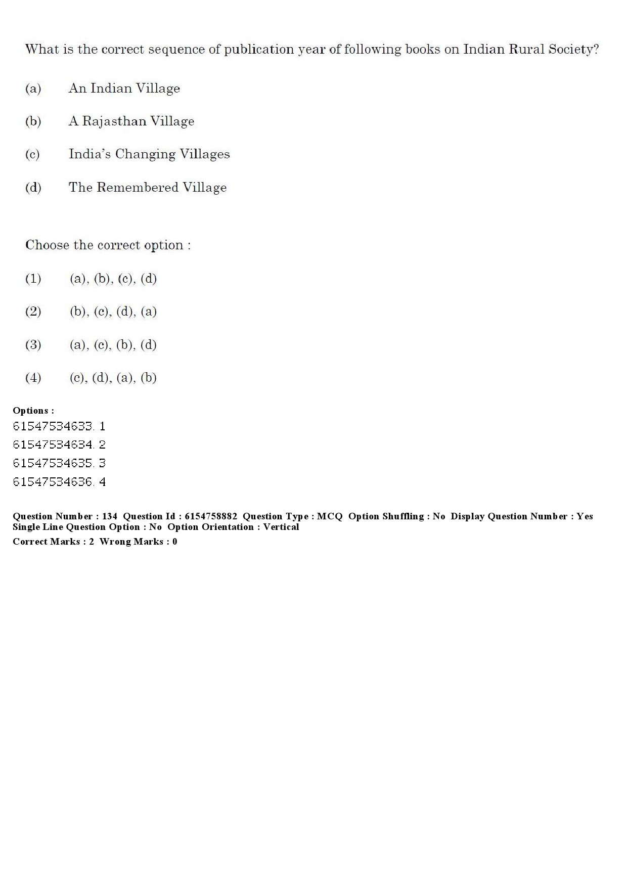 UGC NET Sociology Question Paper December 2019 150