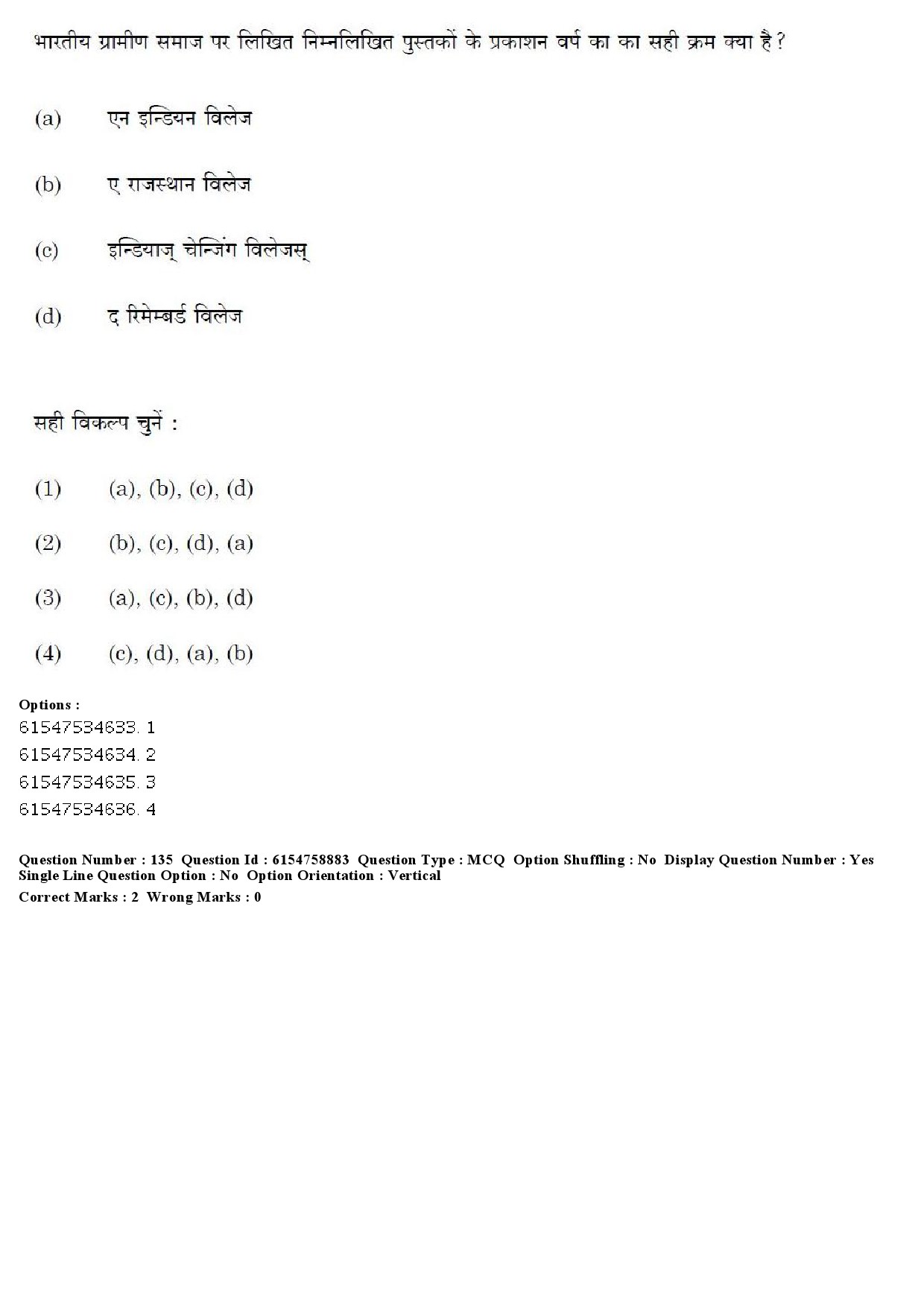 UGC NET Sociology Question Paper December 2019 151