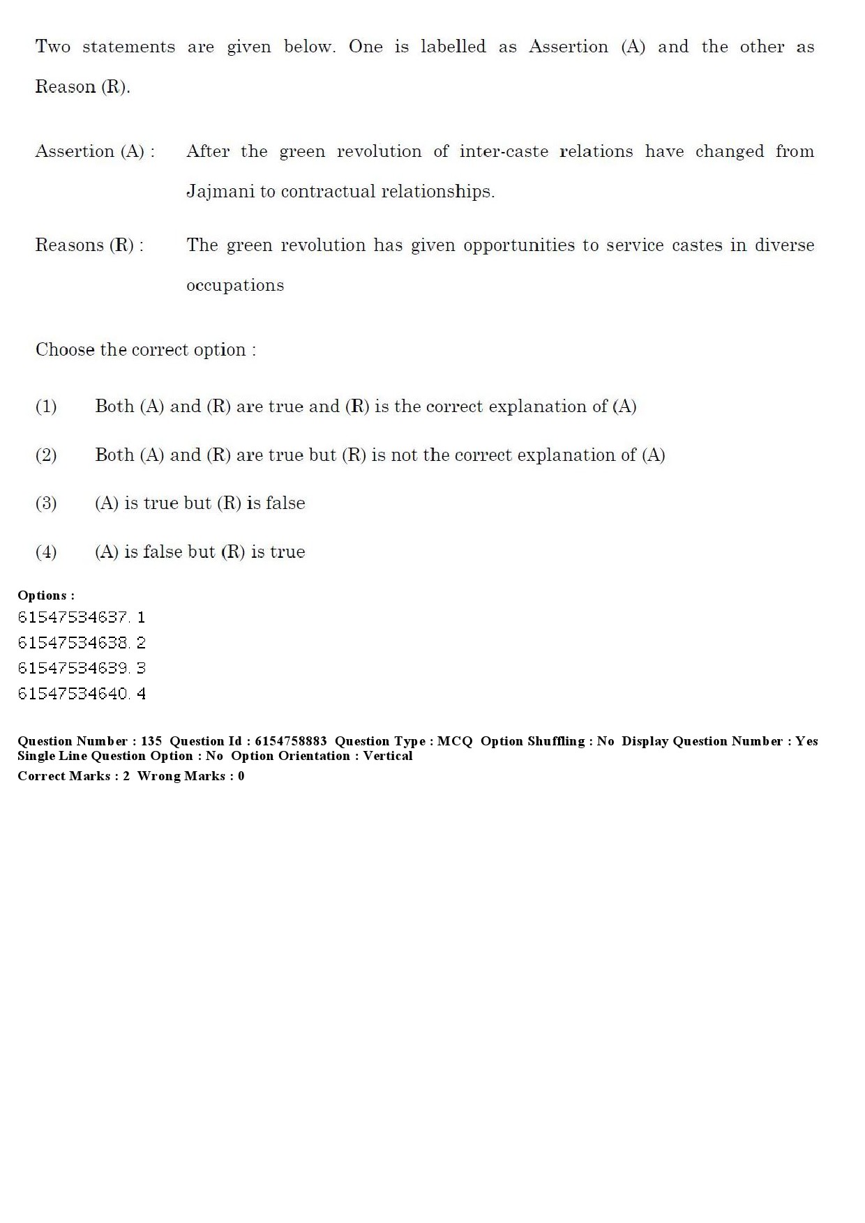 UGC NET Sociology Question Paper December 2019 152