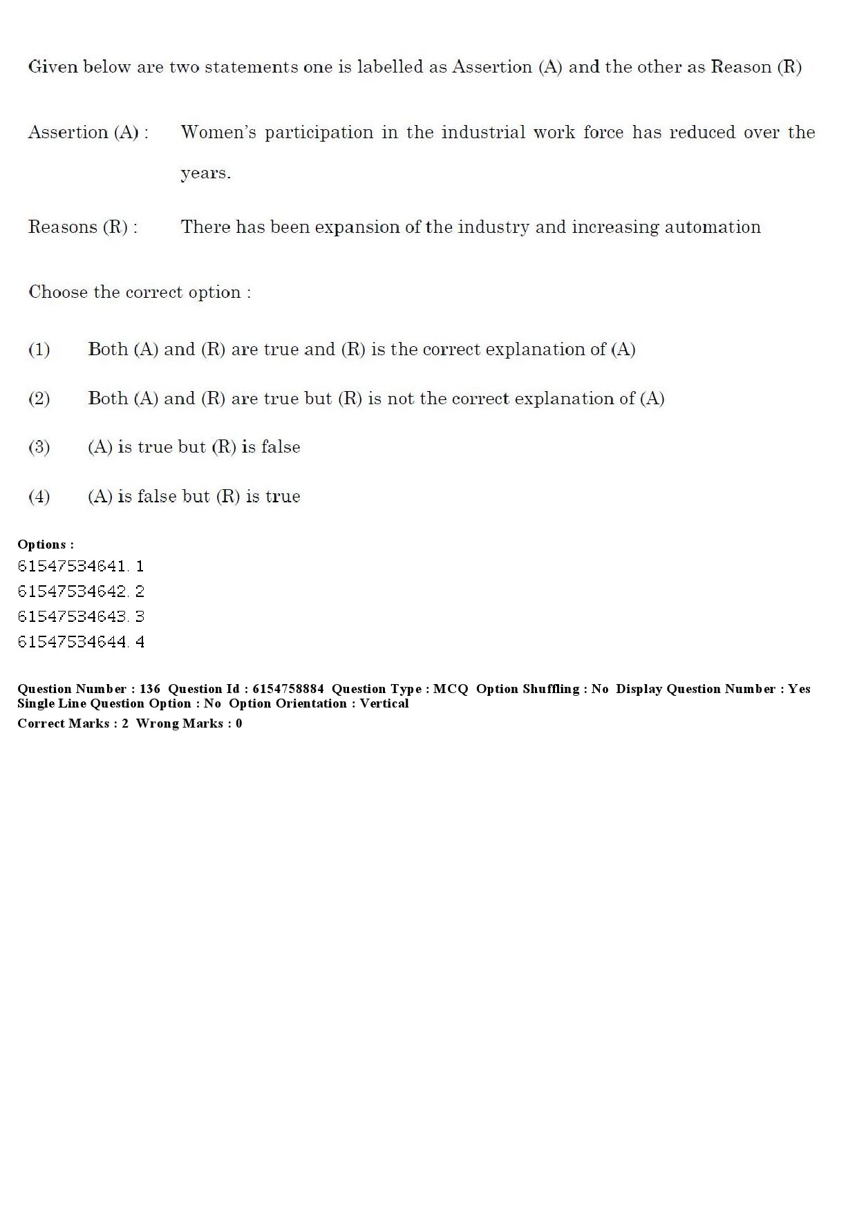 UGC NET Sociology Question Paper December 2019 154