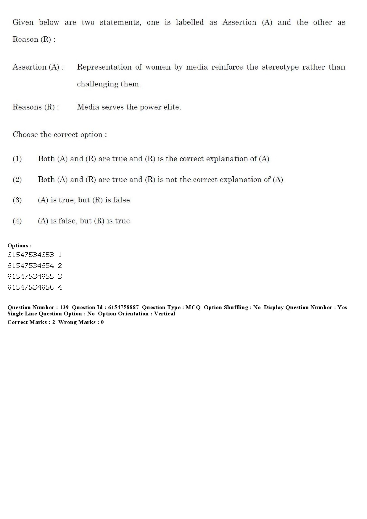 UGC NET Sociology Question Paper December 2019 160