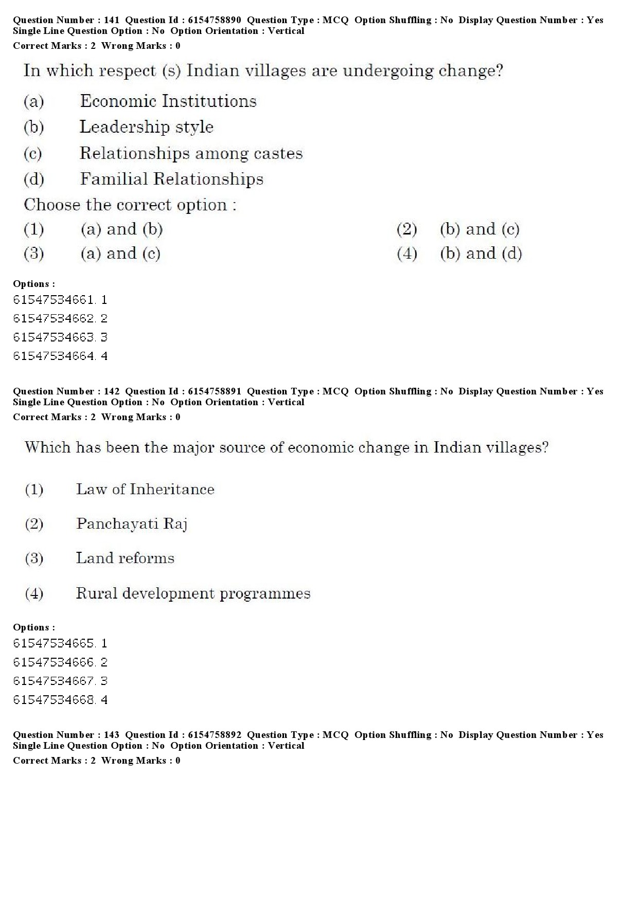 UGC NET Sociology Question Paper December 2019 164