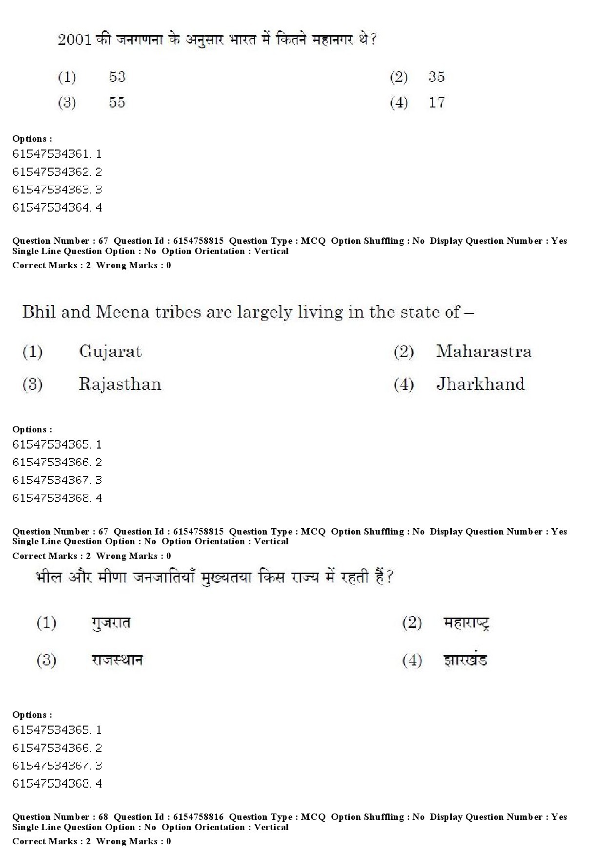 UGC NET Sociology Question Paper December 2019 64