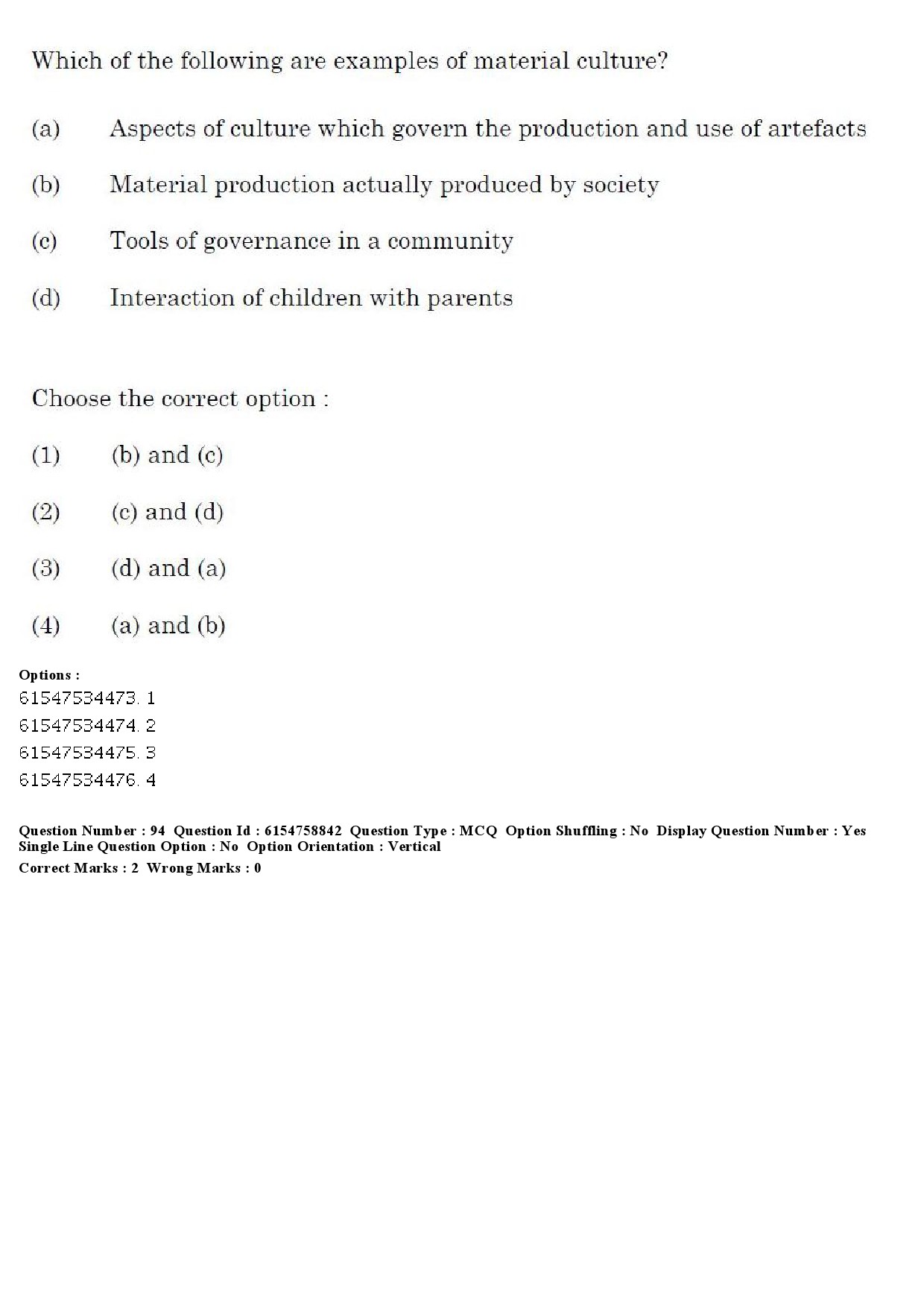 UGC NET Sociology Question Paper December 2019 84