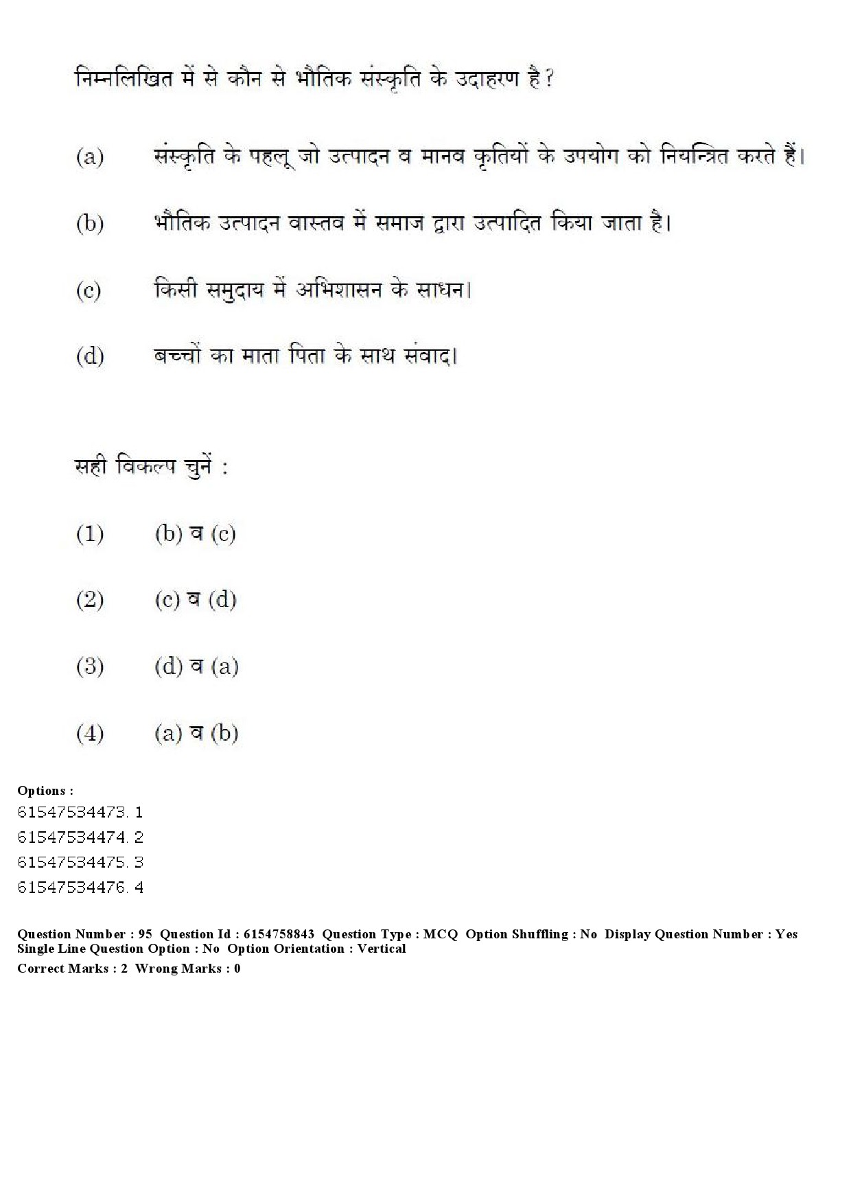 UGC NET Sociology Question Paper December 2019 85